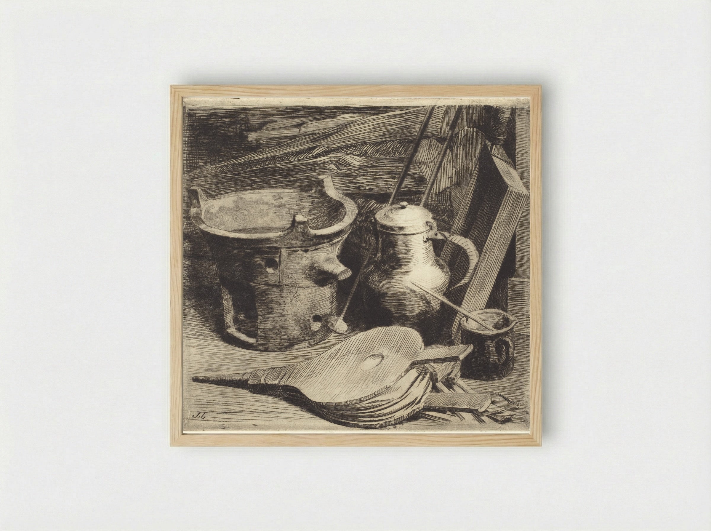 Fire - Jules Ferdinand Jacquemart - Framed Print Wood
