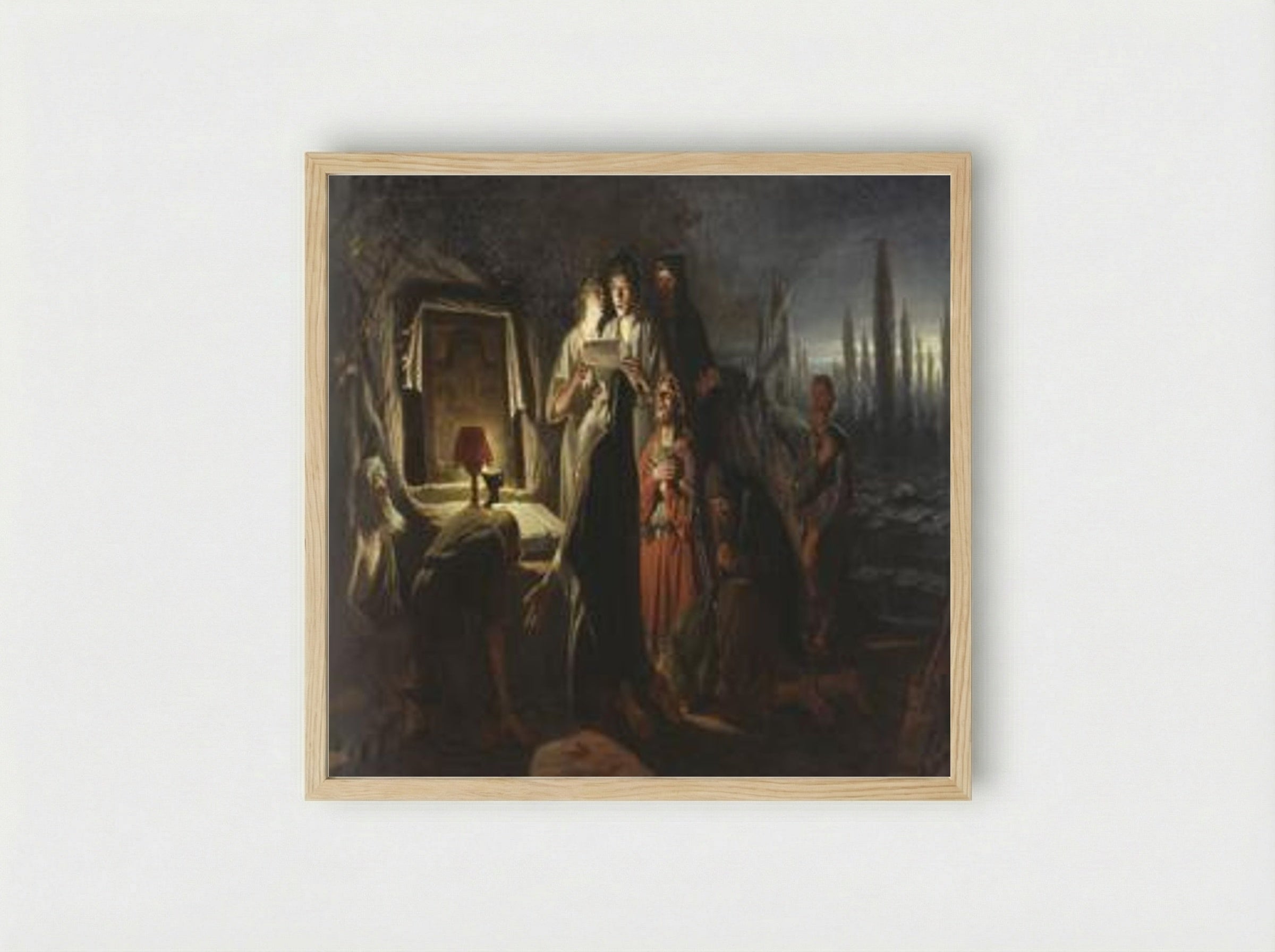 First Christians in Kiev - Vasily Perov - Framed Print Wood