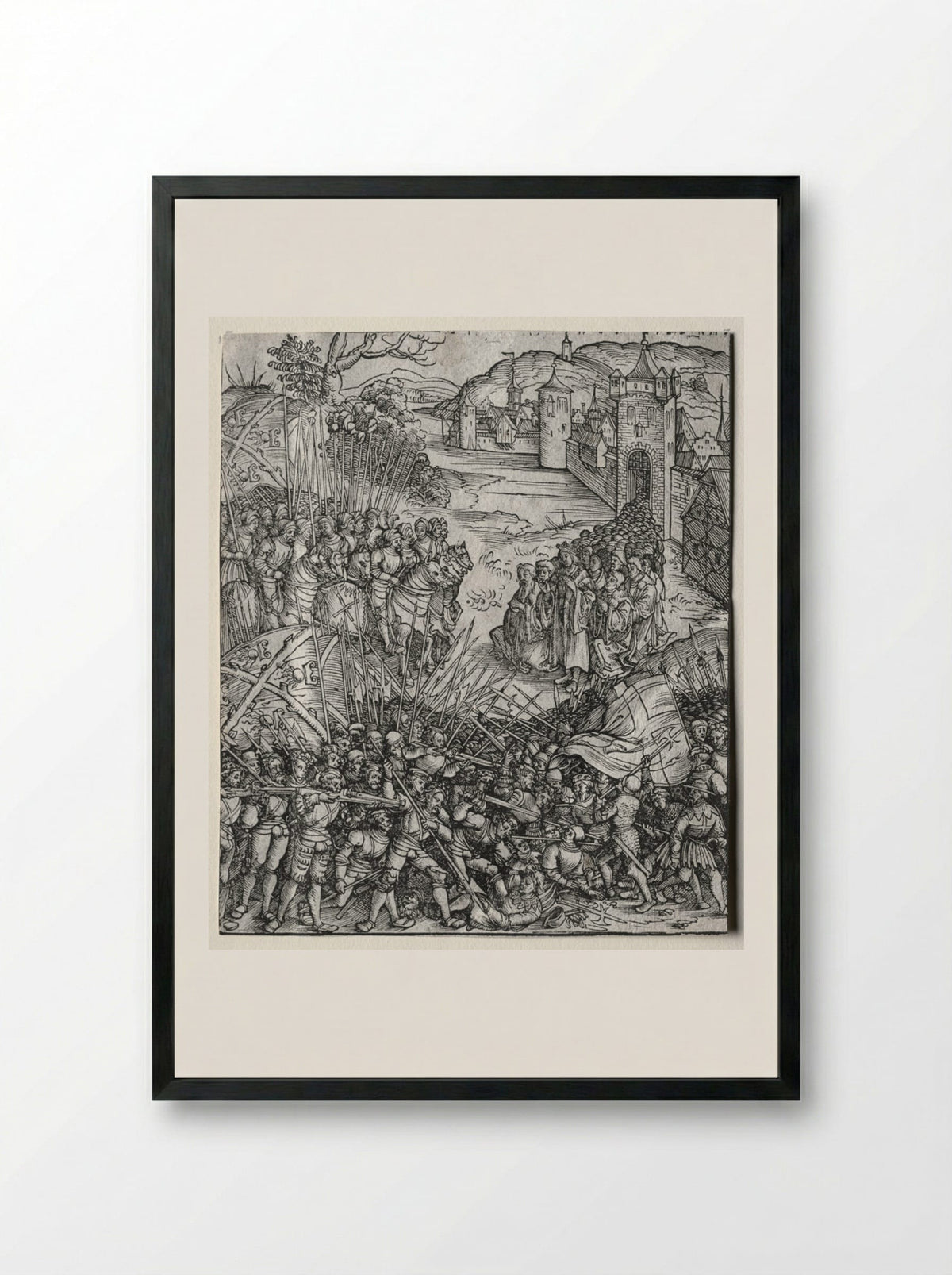First Flemish Rebellion - Wolf Traut - Framed Print Black