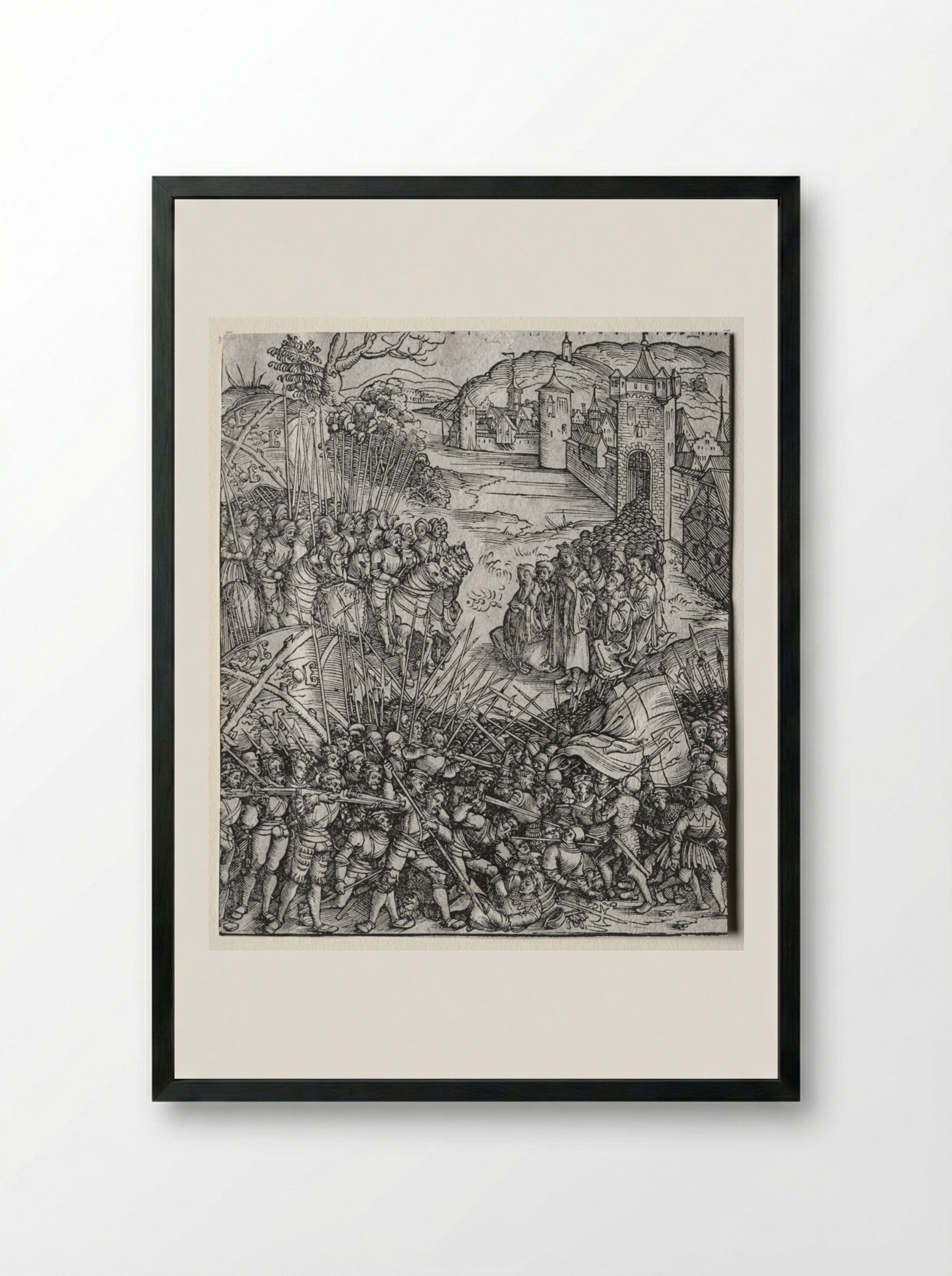 First Flemish Rebellion - Wolf Traut - Framed Print Black