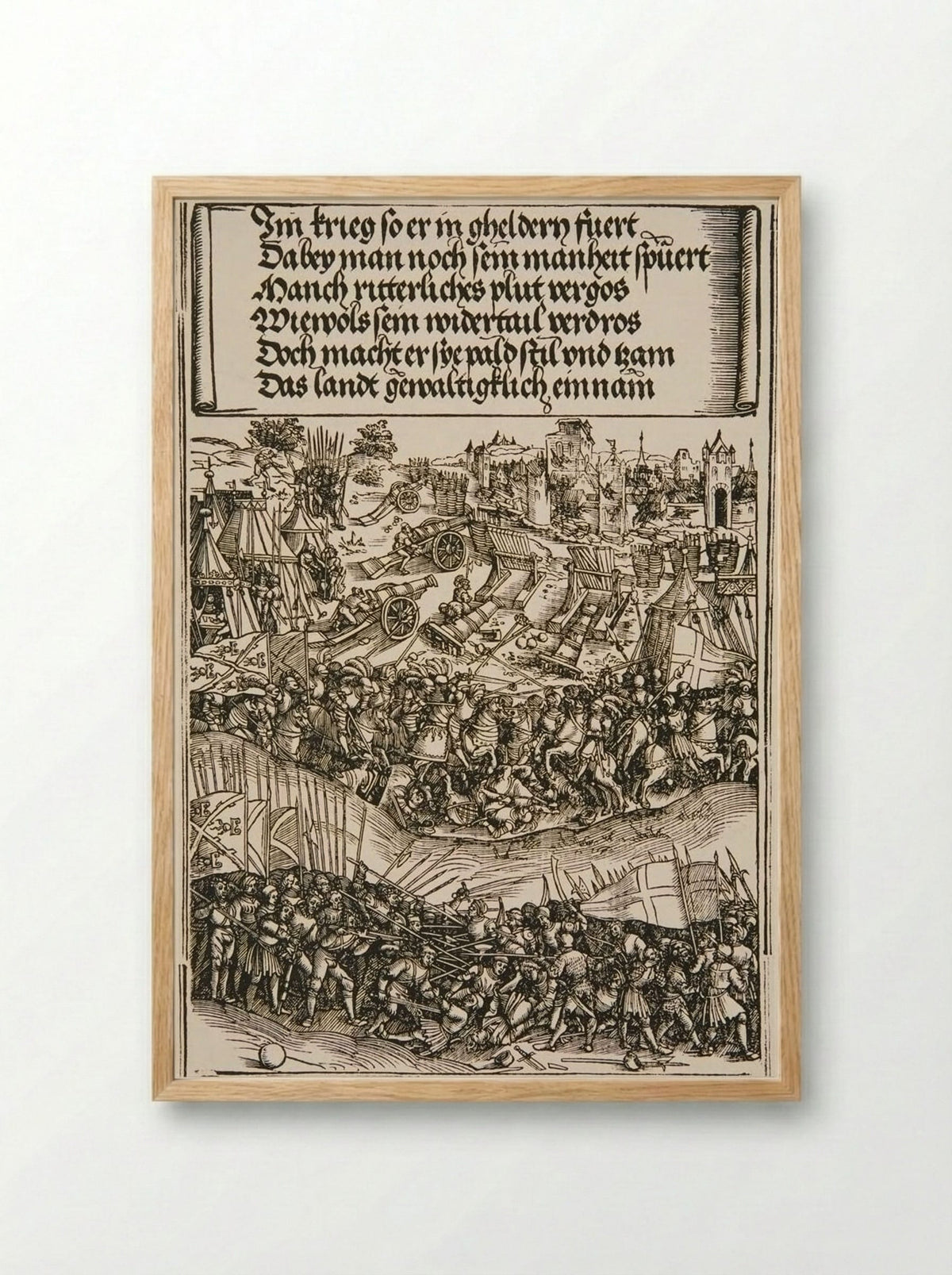 First War in Gueldres - Wolf Traut - Framed Print Wood