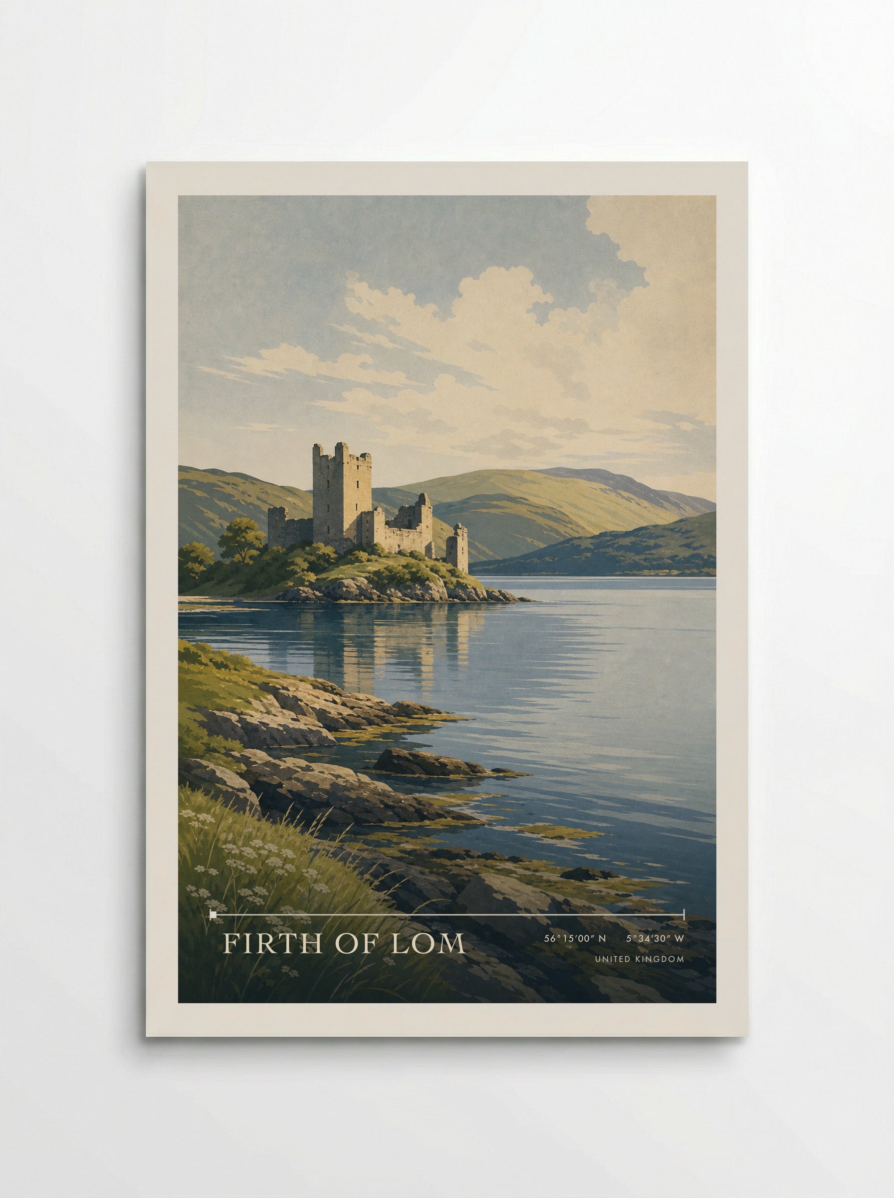 Firth of Lom United Kingdom Travel Poster - Poster