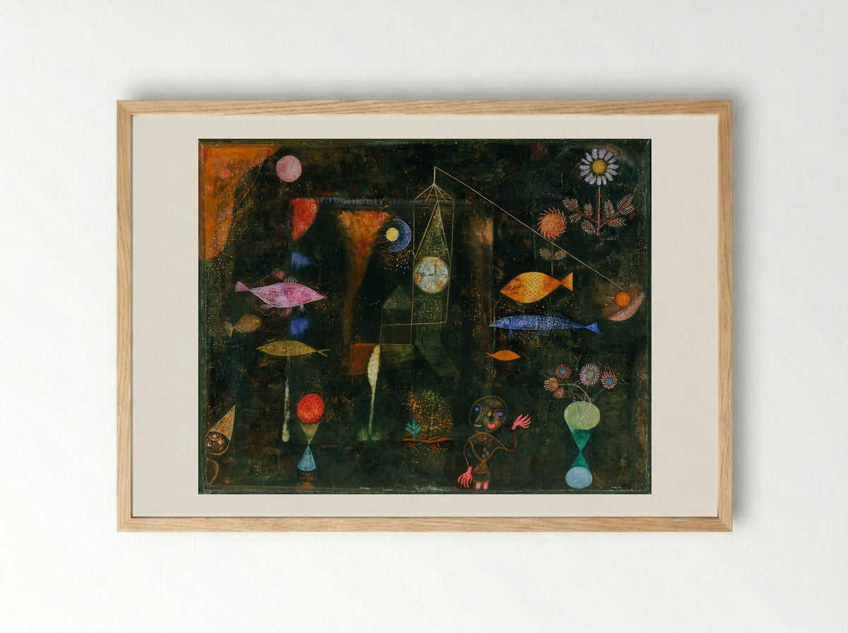 Fish Magic - Paul Klee - Framed Print Wood