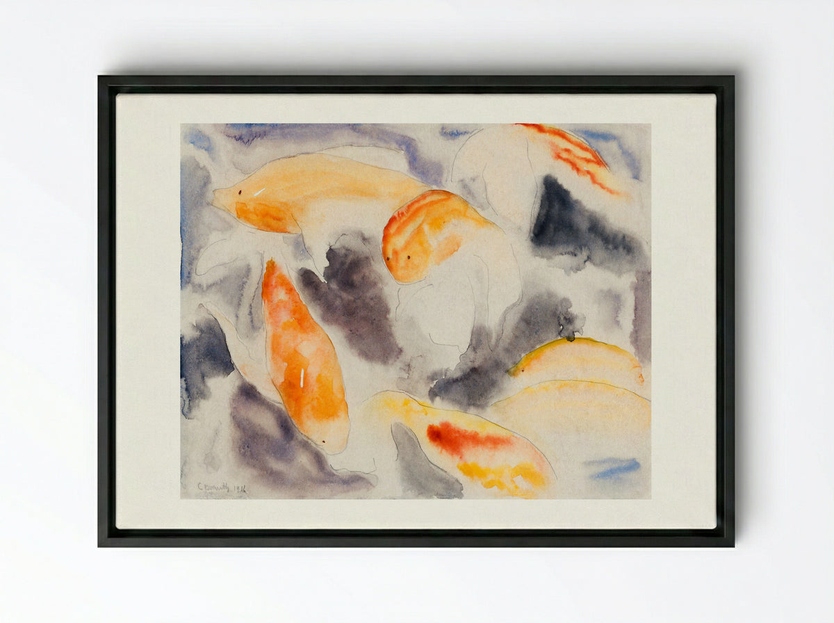 Fish Series, No. 4 - Charles Demuth - Framed Canvas Black
