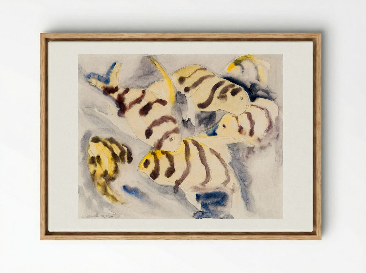 Fish Series, No. 3 - Charles Demuth - Framed Canvas Wood