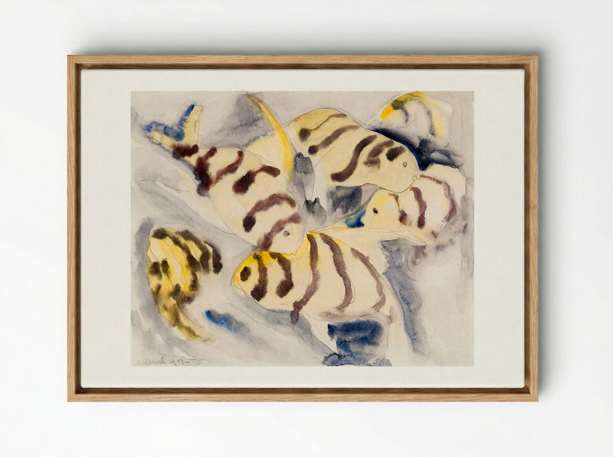 Fish Series, No. 3 - Charles Demuth - Framed Canvas Wood