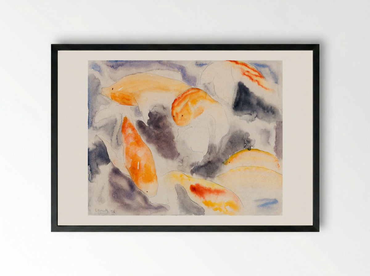 Fish Series, No. 4 - Charles Demuth - Framed Print Black