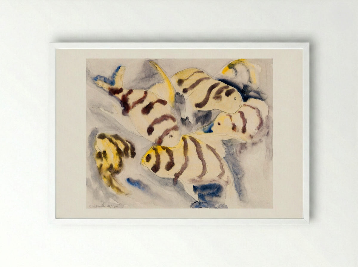Fish Series, No. 3 - Charles Demuth - Framed Print White