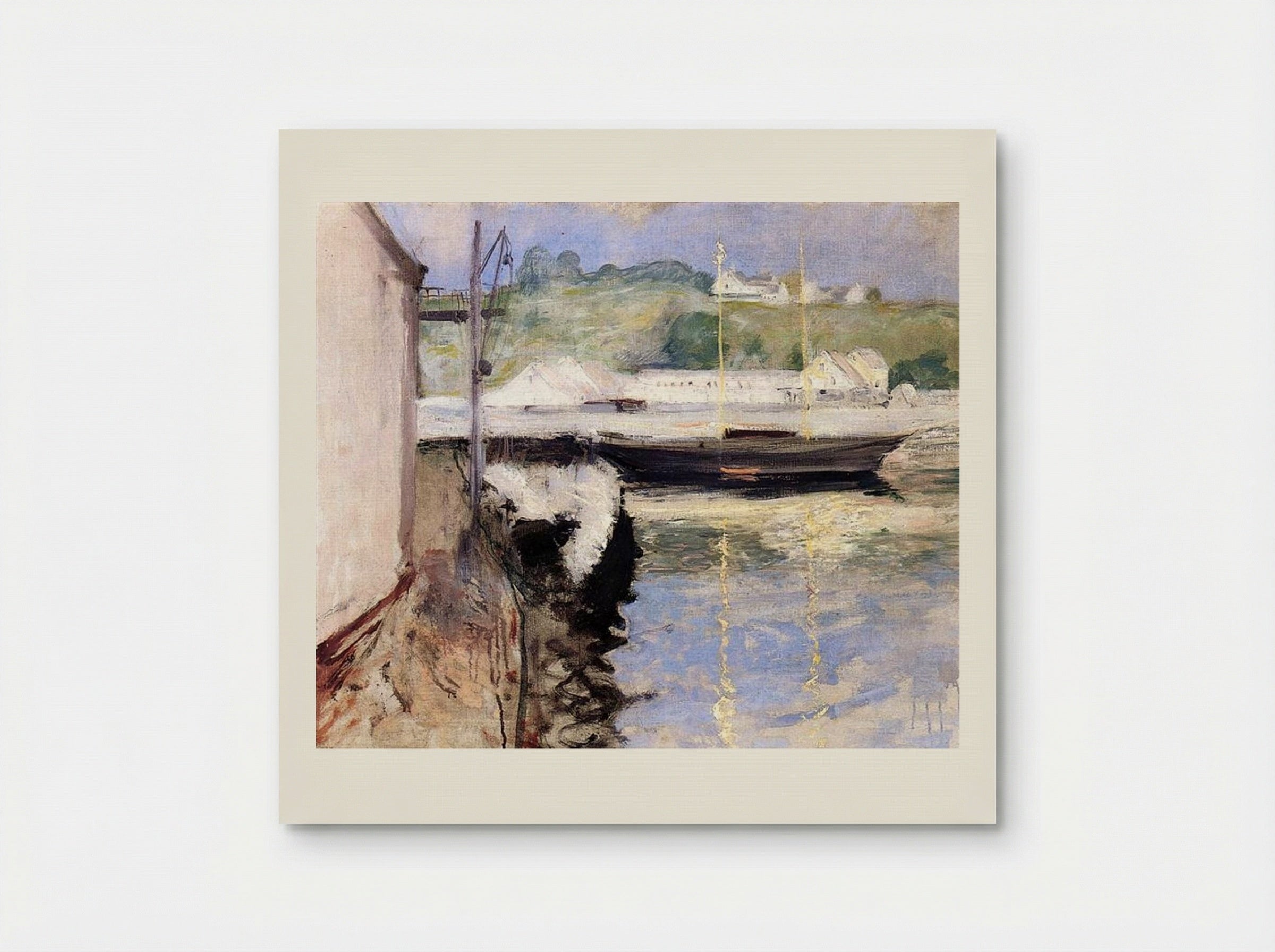 Fish Sheds and Schooner, Gloucester - William Merritt Chase - Poster