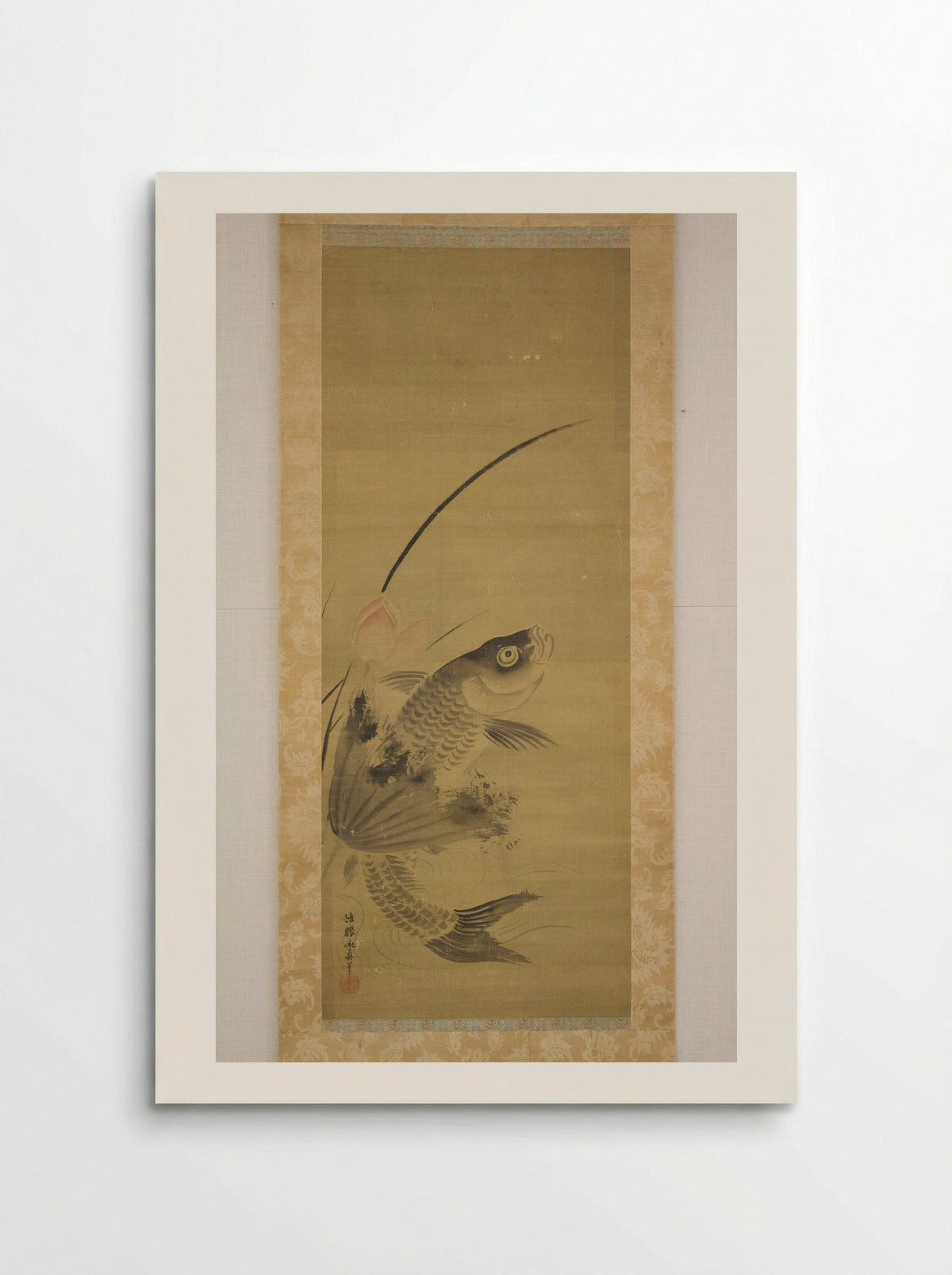 Fish and Lotus - Kano Yasunobu - Poster