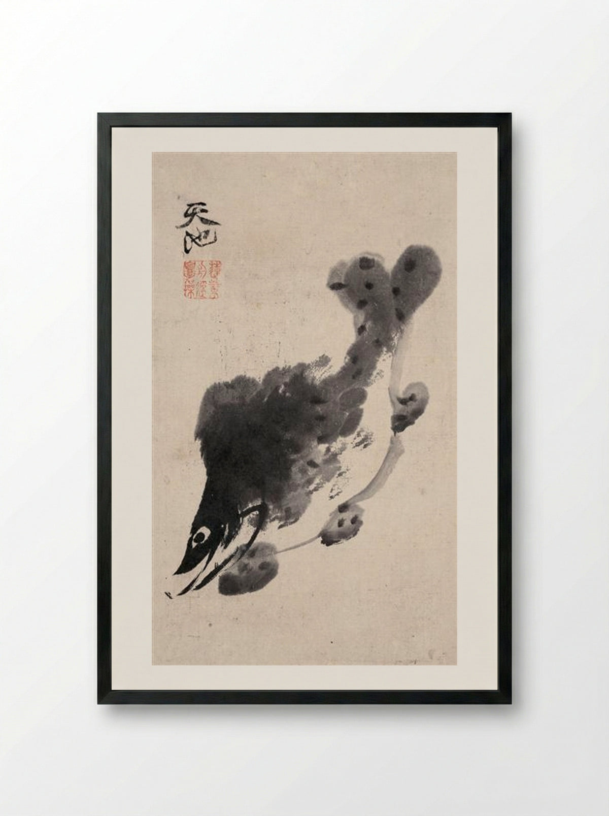 Fish - Xu Wei - Framed Print Black