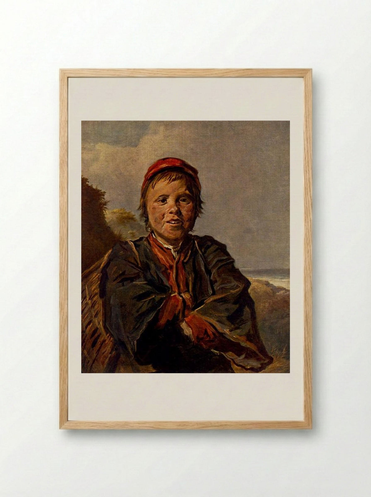 Fisher Boy - Frans Hals - Framed Print Wood