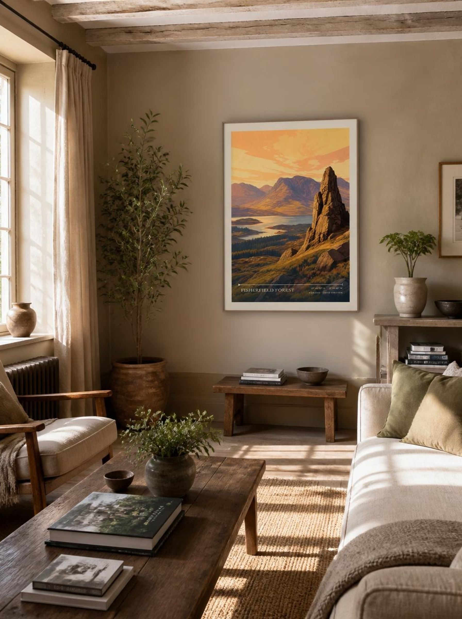 Fisherfield Forest Highland United Kingdom Travel Poster - Lifestyle