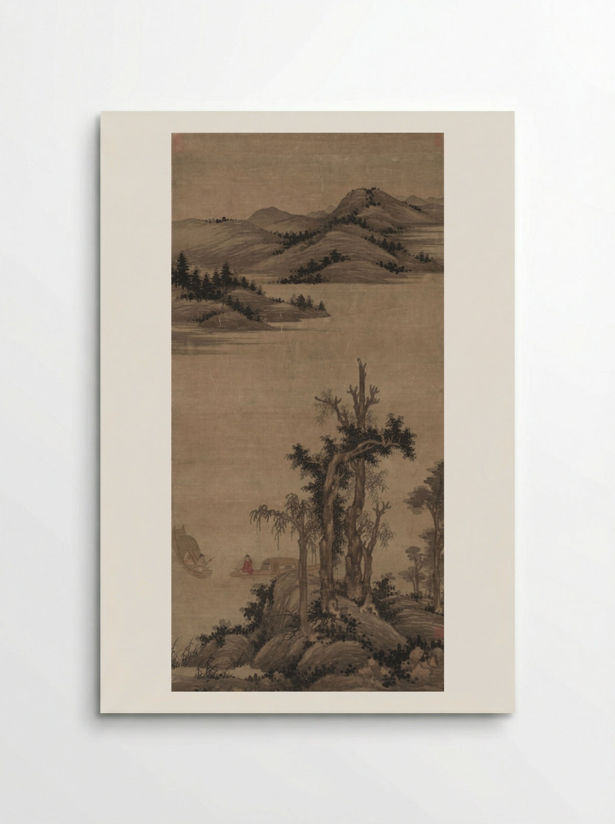 Fishermen-Hermits in Stream and Mountain - Zhao Yong - Poster