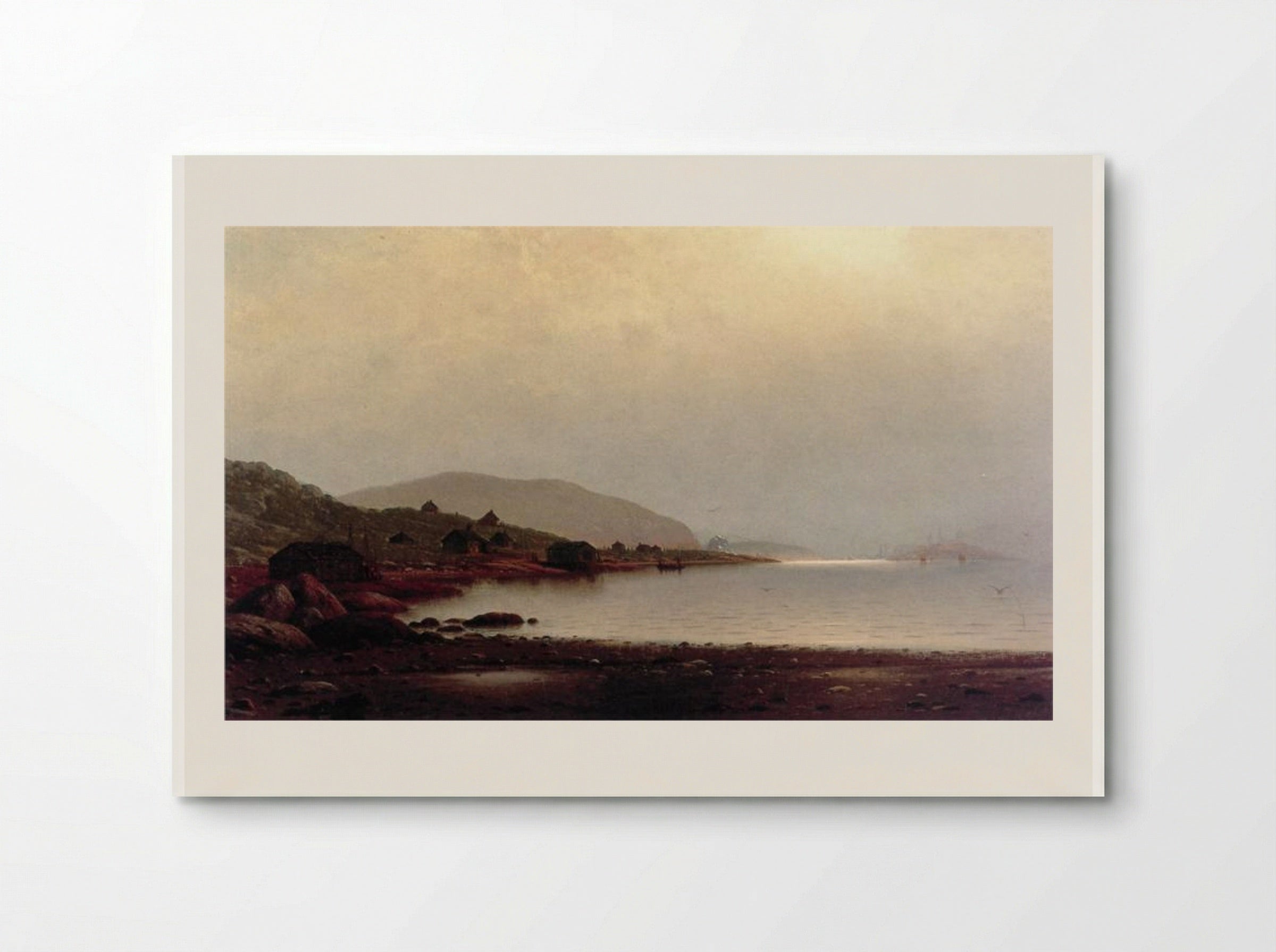 Fishermen's Homes near Cape St. Johns, Coast of Labrador - William Bradford - Poster