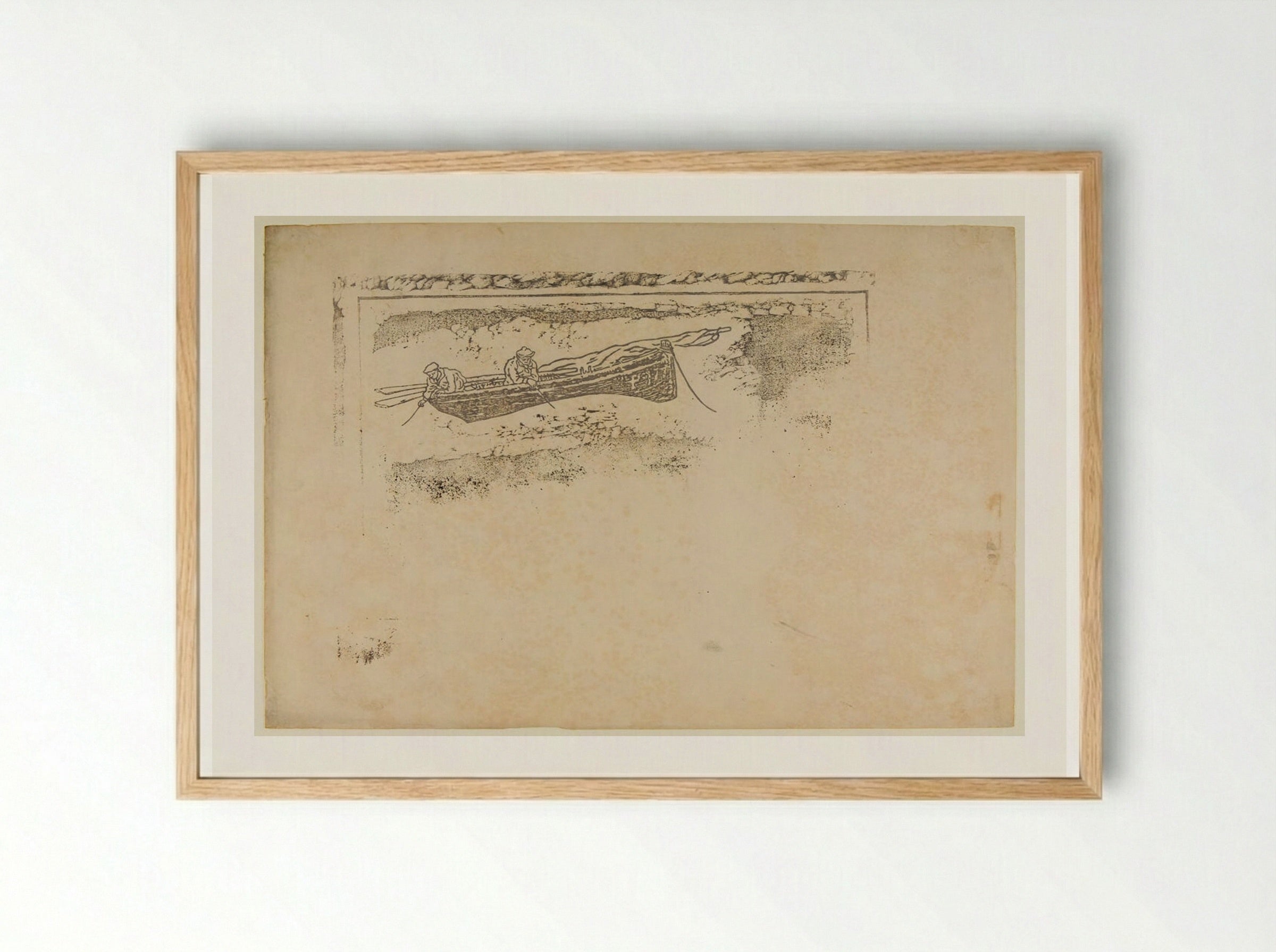 Fishermen - Henri Rivière - Framed Print Wood