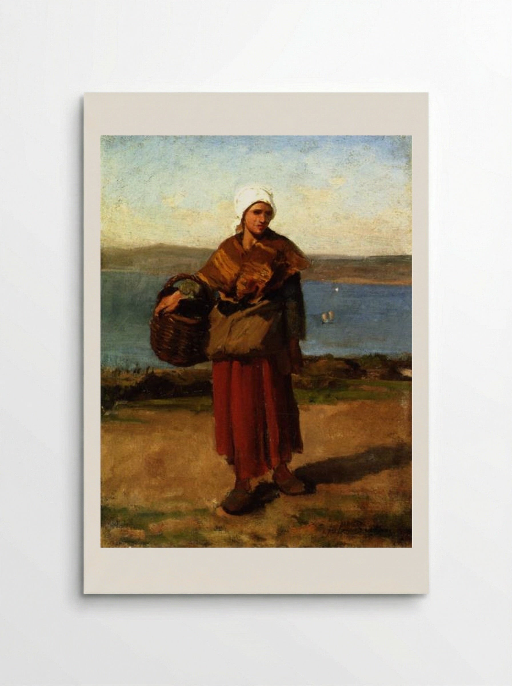 Fisherwoman, Douarnenez - Jules Breton - Poster