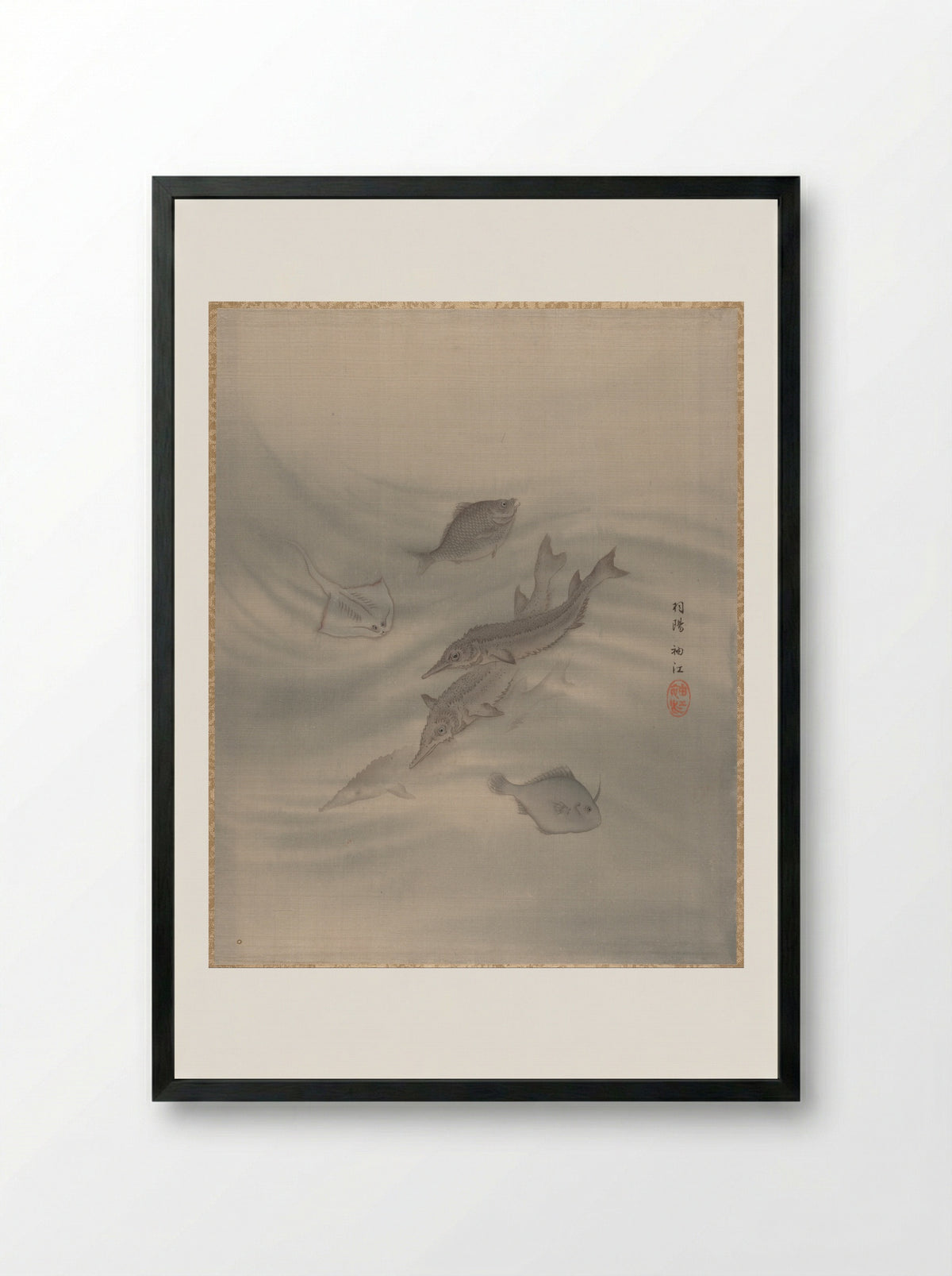 Fishes - Seki Shūkō - Framed Print Black