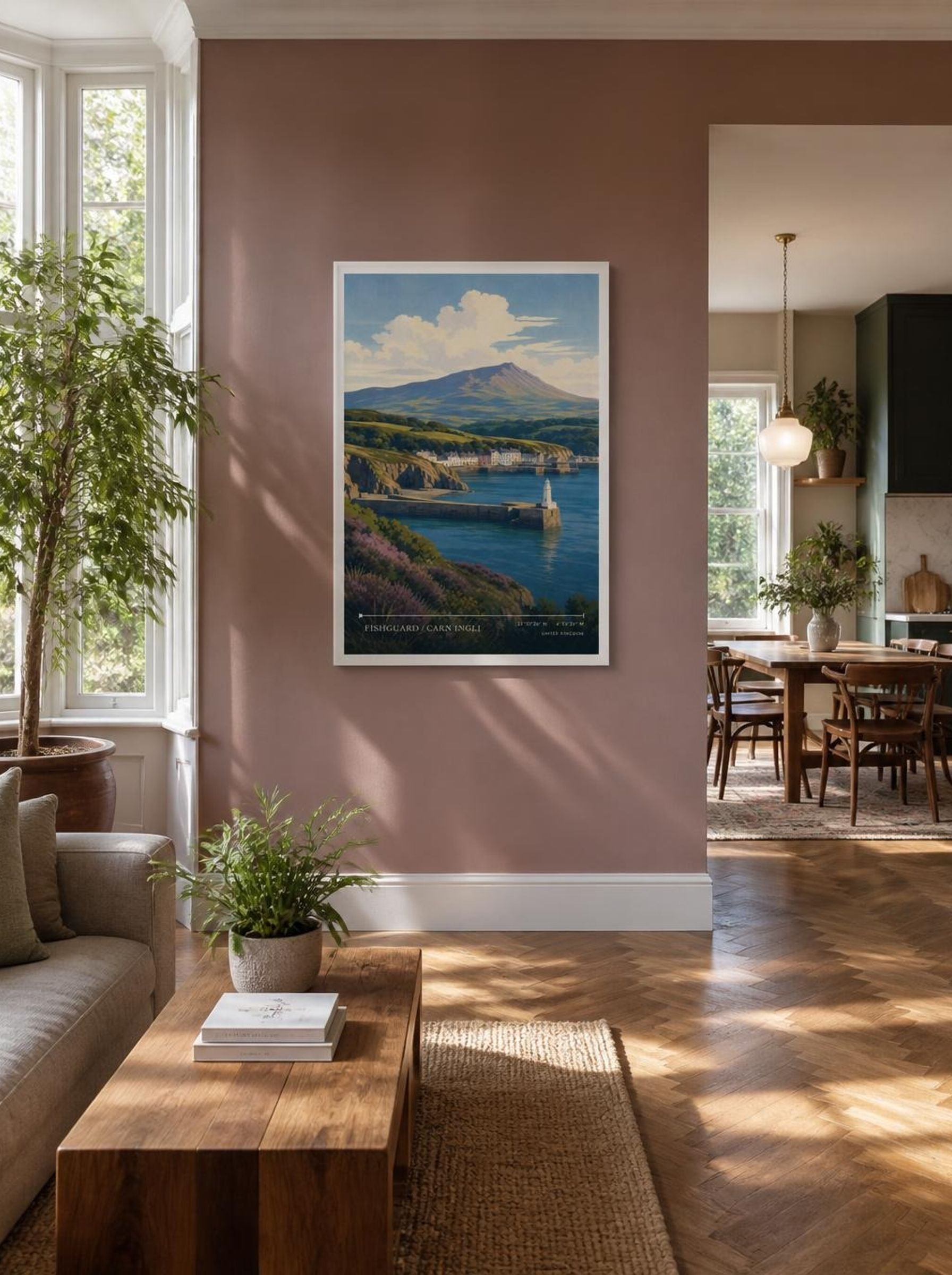 Fishguard / Carn Ingli United Kingdom Travel Poster - Lifestyle