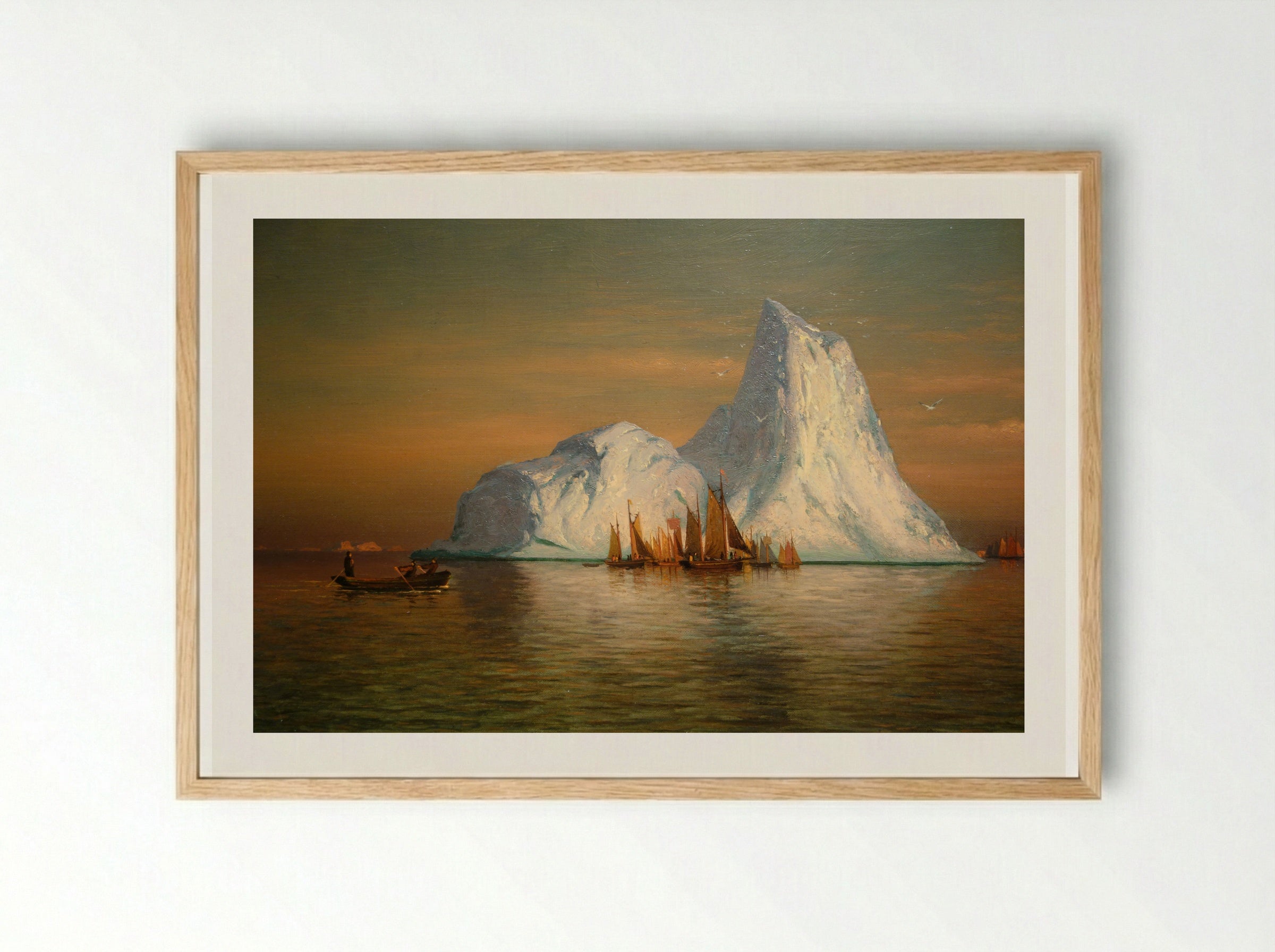 Fishing Fleet off Labrador - William Bradford - Framed Print Wood