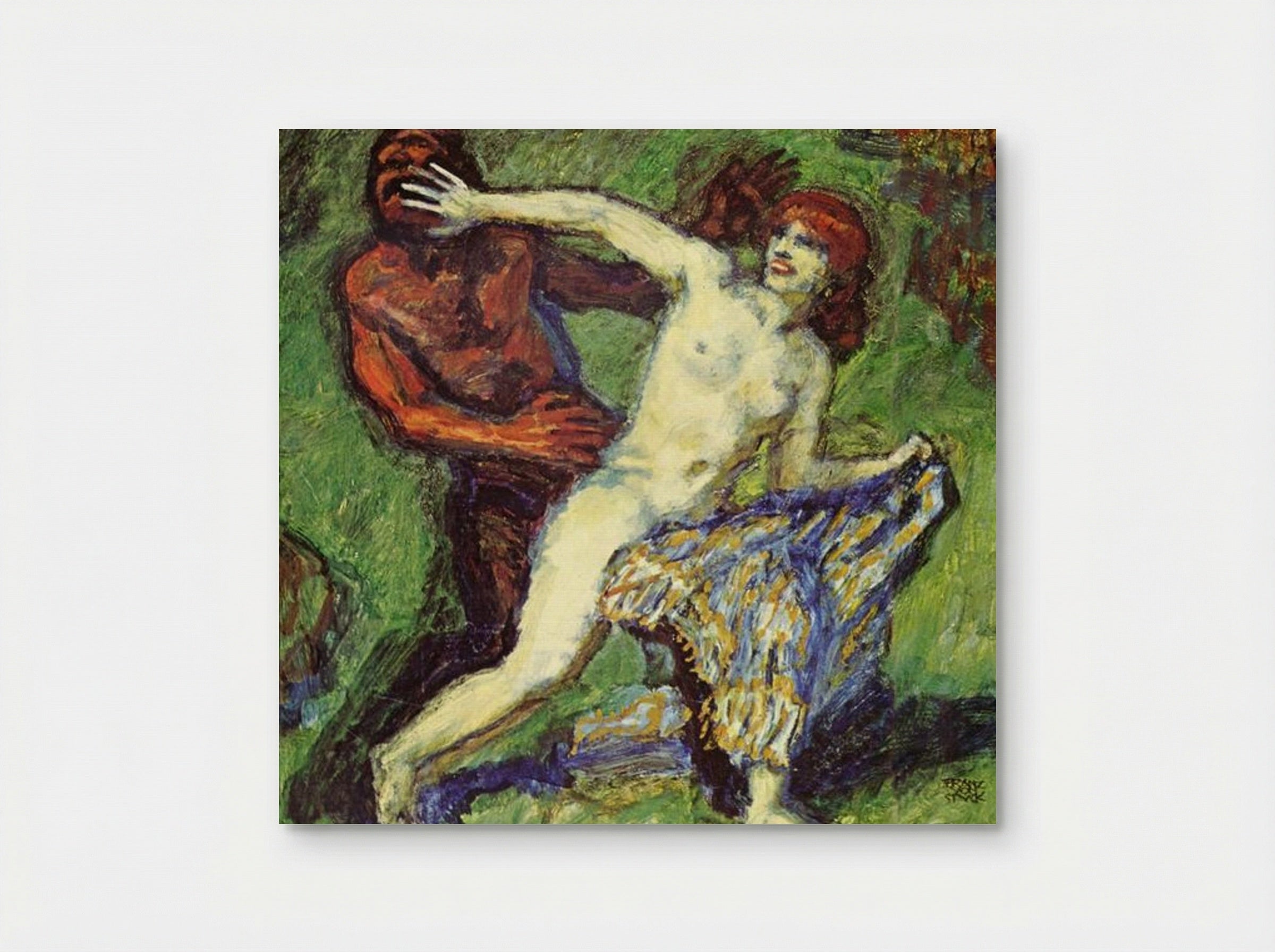 Fishing Game (Faun and Nymph) - Franz von Stuck - Poster