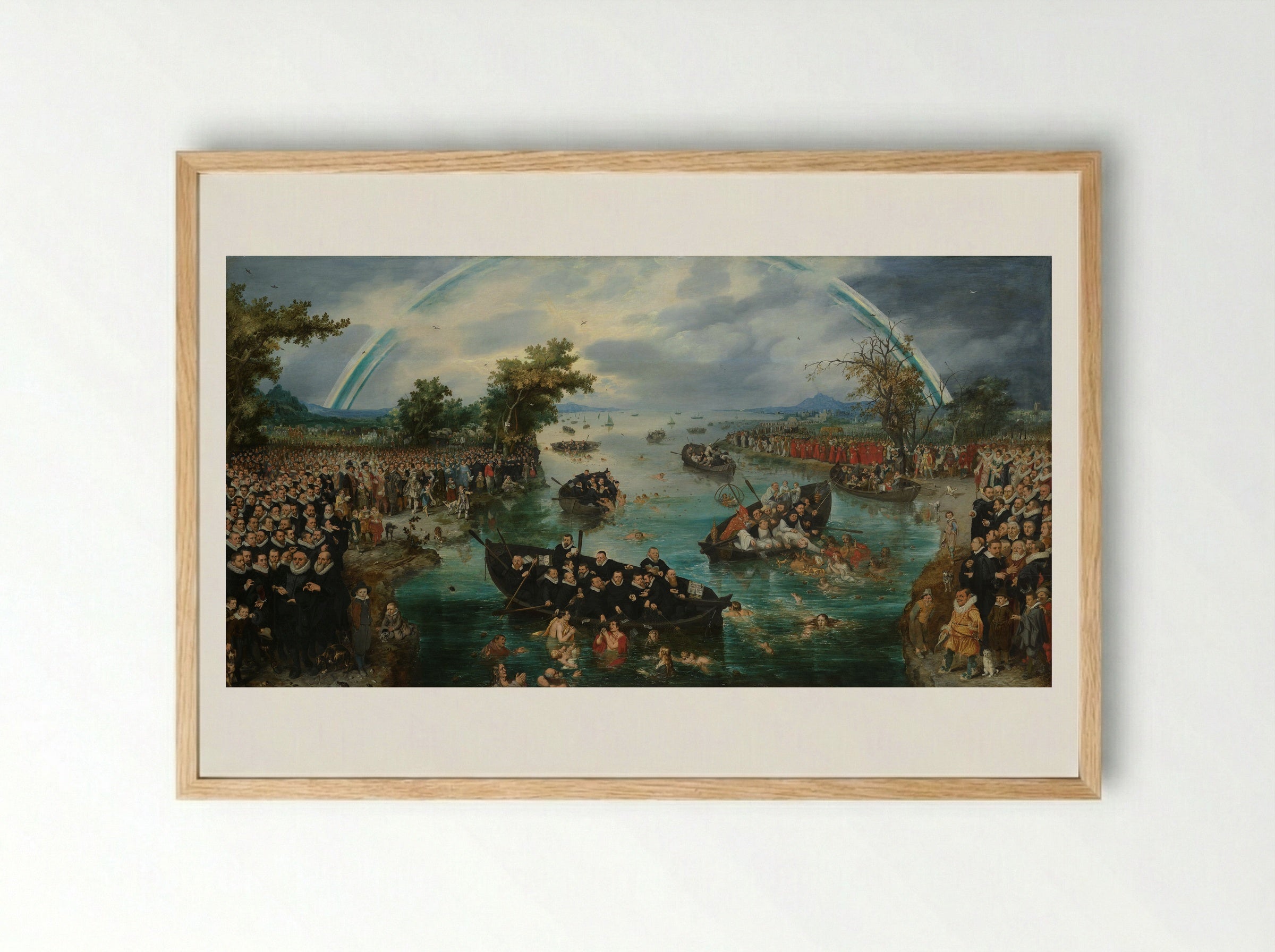 Fishing for Souls - Adriaen van de Venne - Framed Print Wood