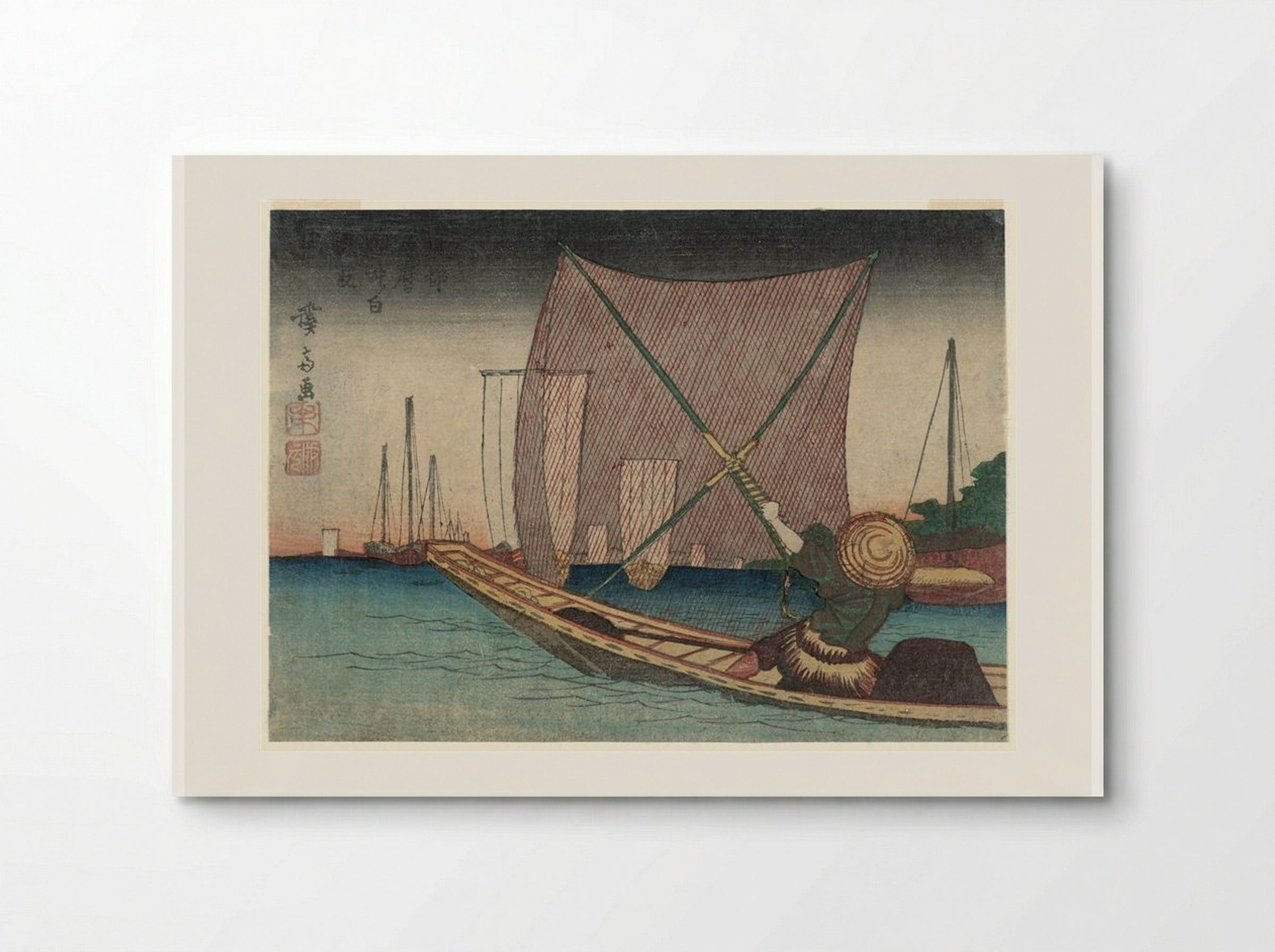 Fishing for Whitebait in the Bay off Tsukuda - Keisai Eisen - Poster