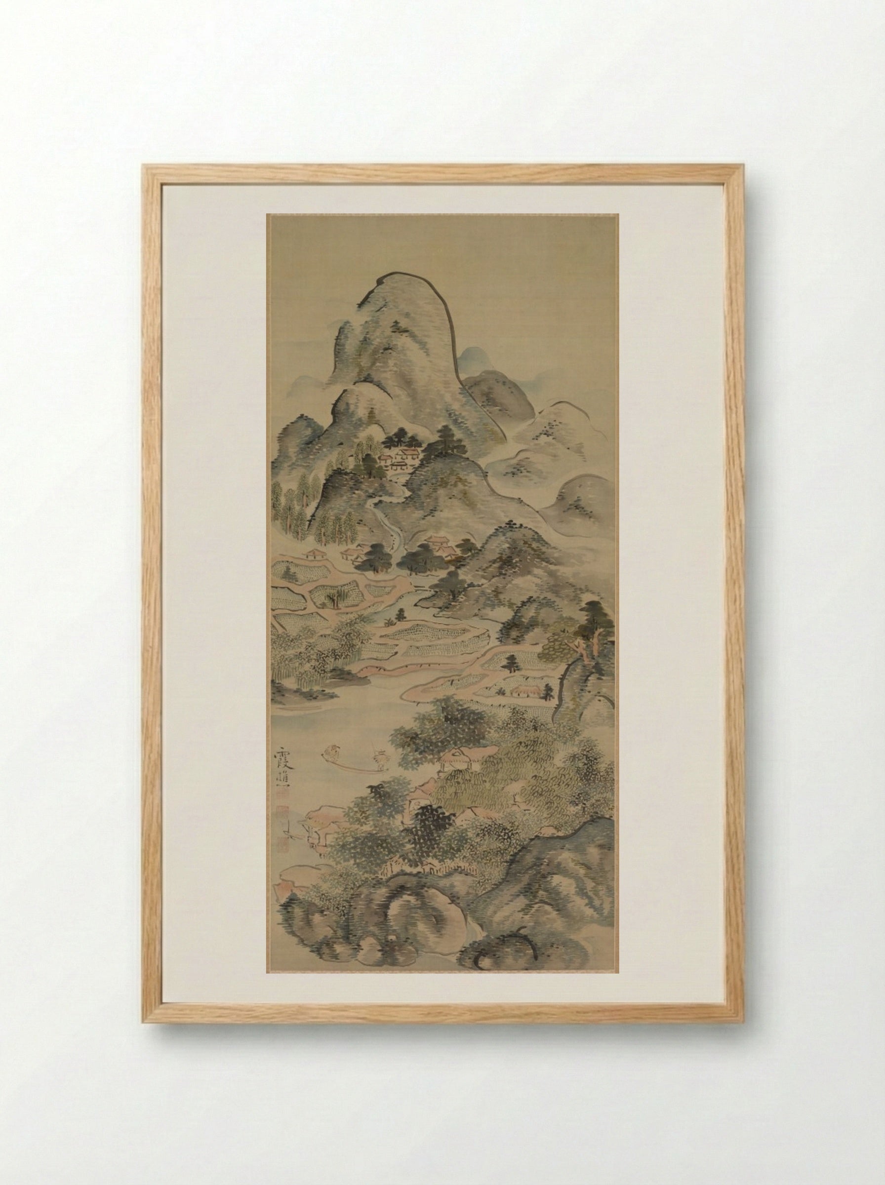 Fishing in Springtime - Ike Taiga - Framed Print Wood
