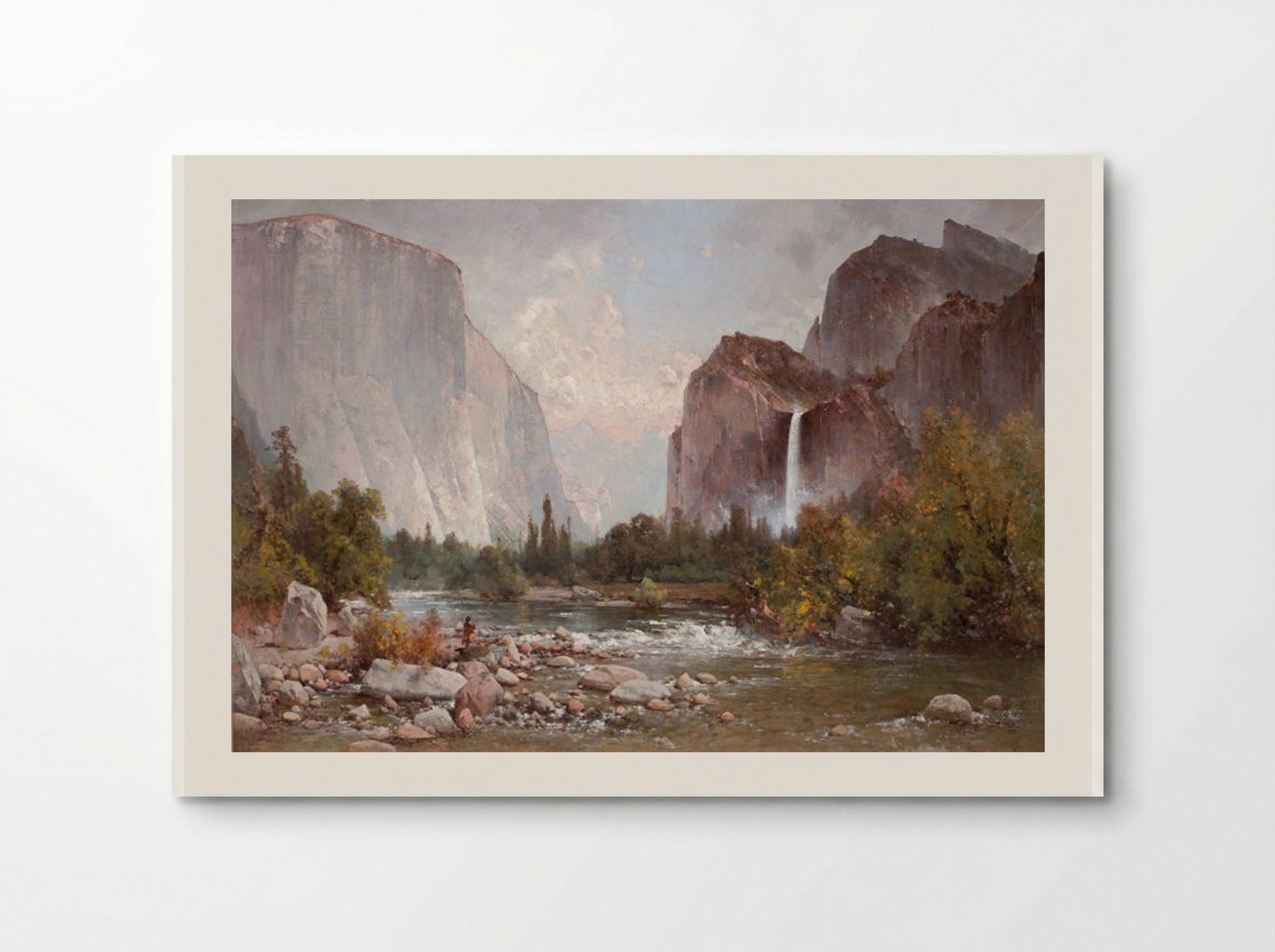 Fishing in the Yosemite Valley - Thomas Hill - Poster