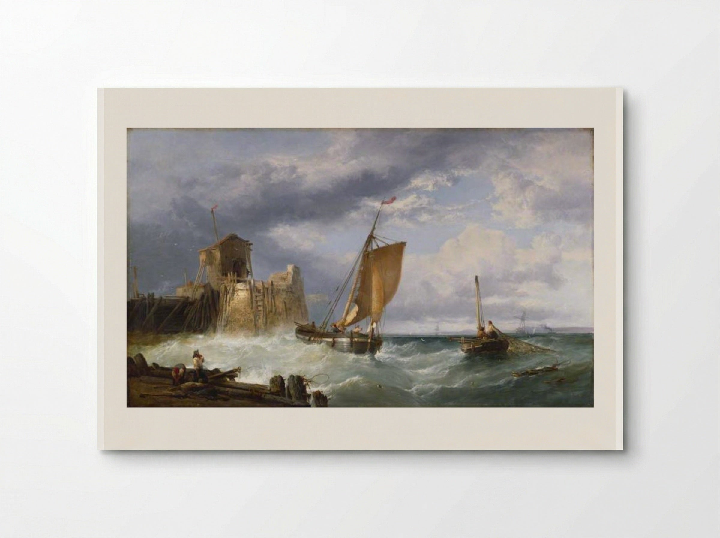 Fishing on a Squally Day - James Webb - Poster