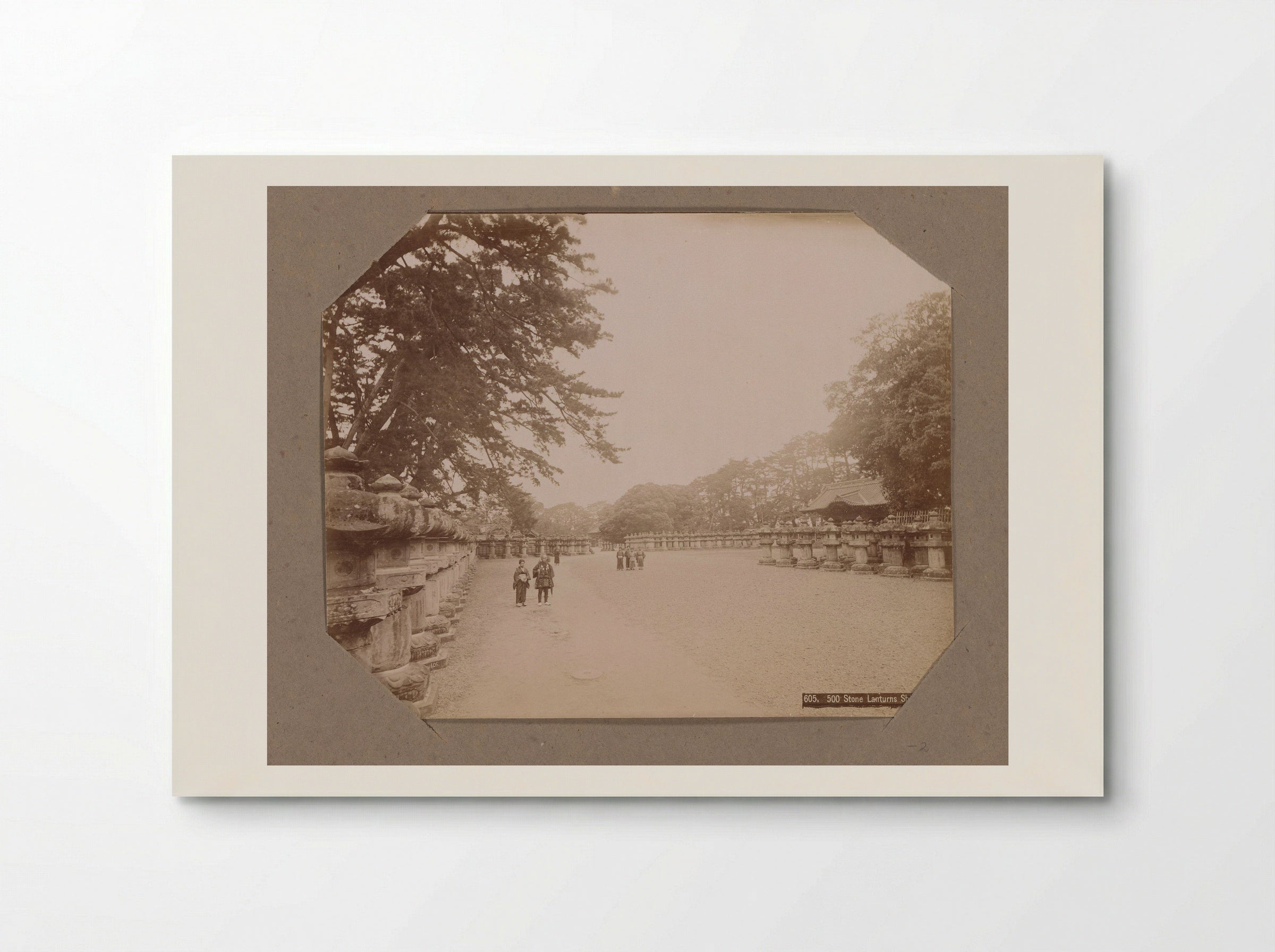Five Hundred Stone Lanterns at Shiba Park, Tokyo - Kusakabe Kimbei - Poster