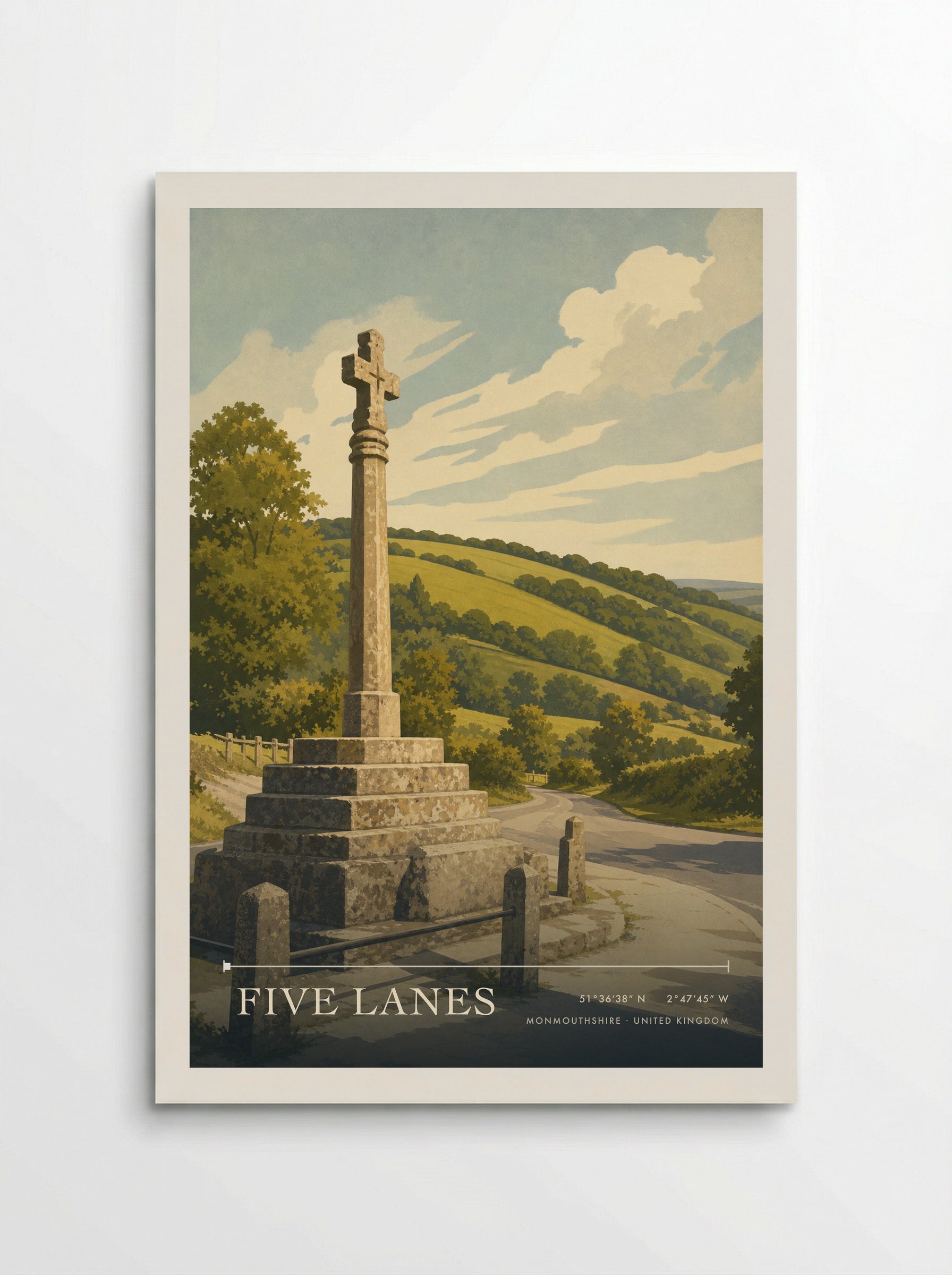 Five Lanes Monmouthshire United Kingdom Travel Poster - Poster