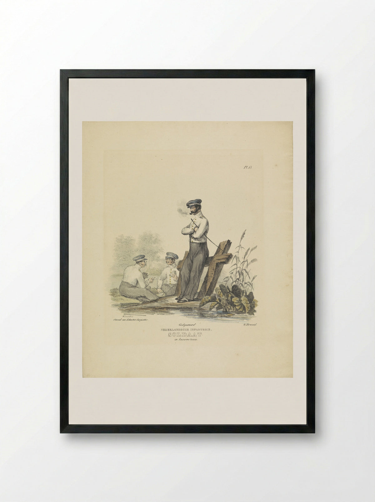 Flankeur in mars tenue - Willem Frederik graaf van Bylandt - Framed Print Black