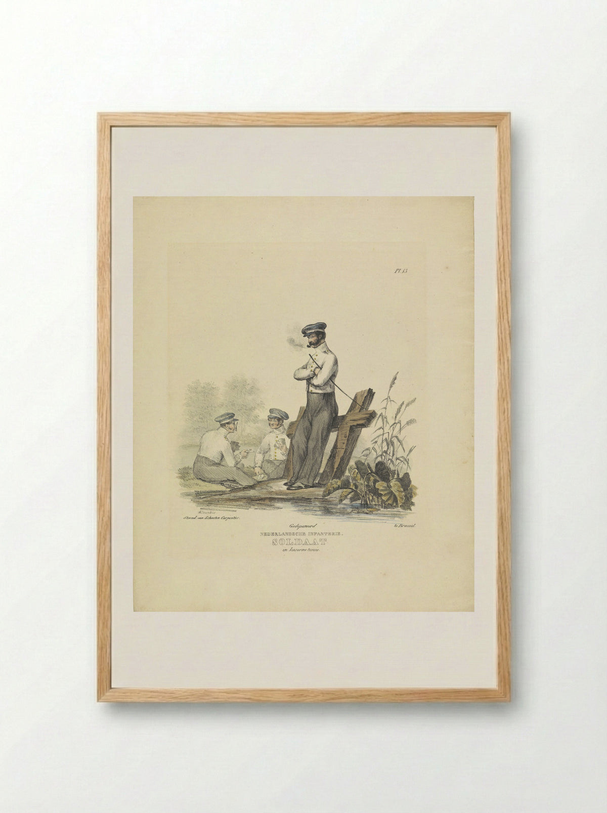 Flankeur in mars tenue - Willem Frederik graaf van Bylandt - Framed Print Wood