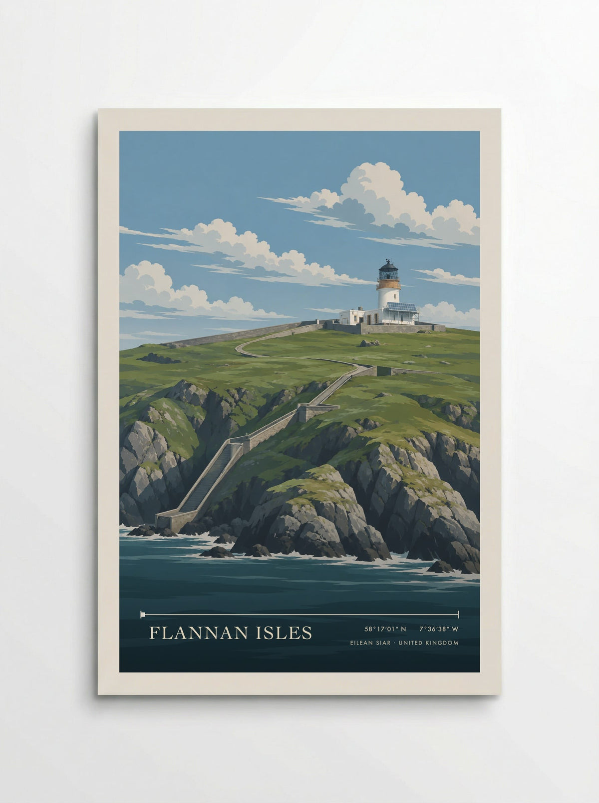 Flannan Isles, Eilean Siar | Travel Poster - Poster