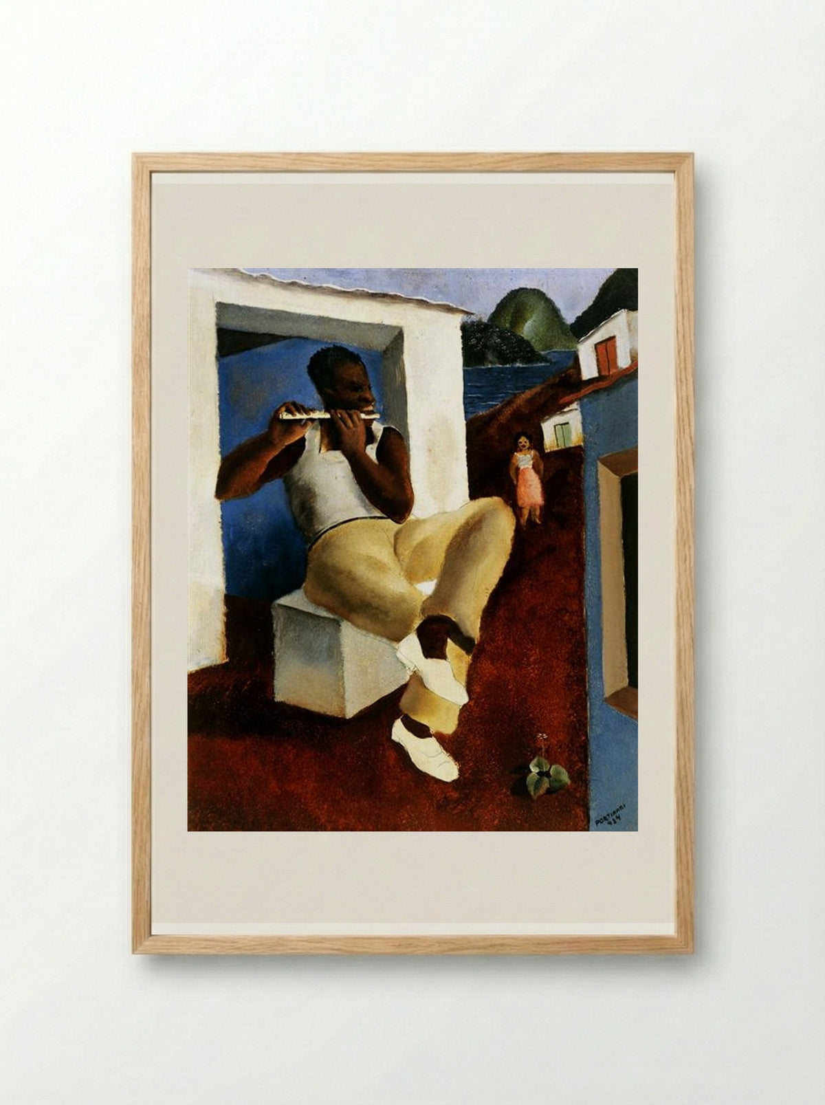 Flautista - Candido Portinari - Framed Print Wood
