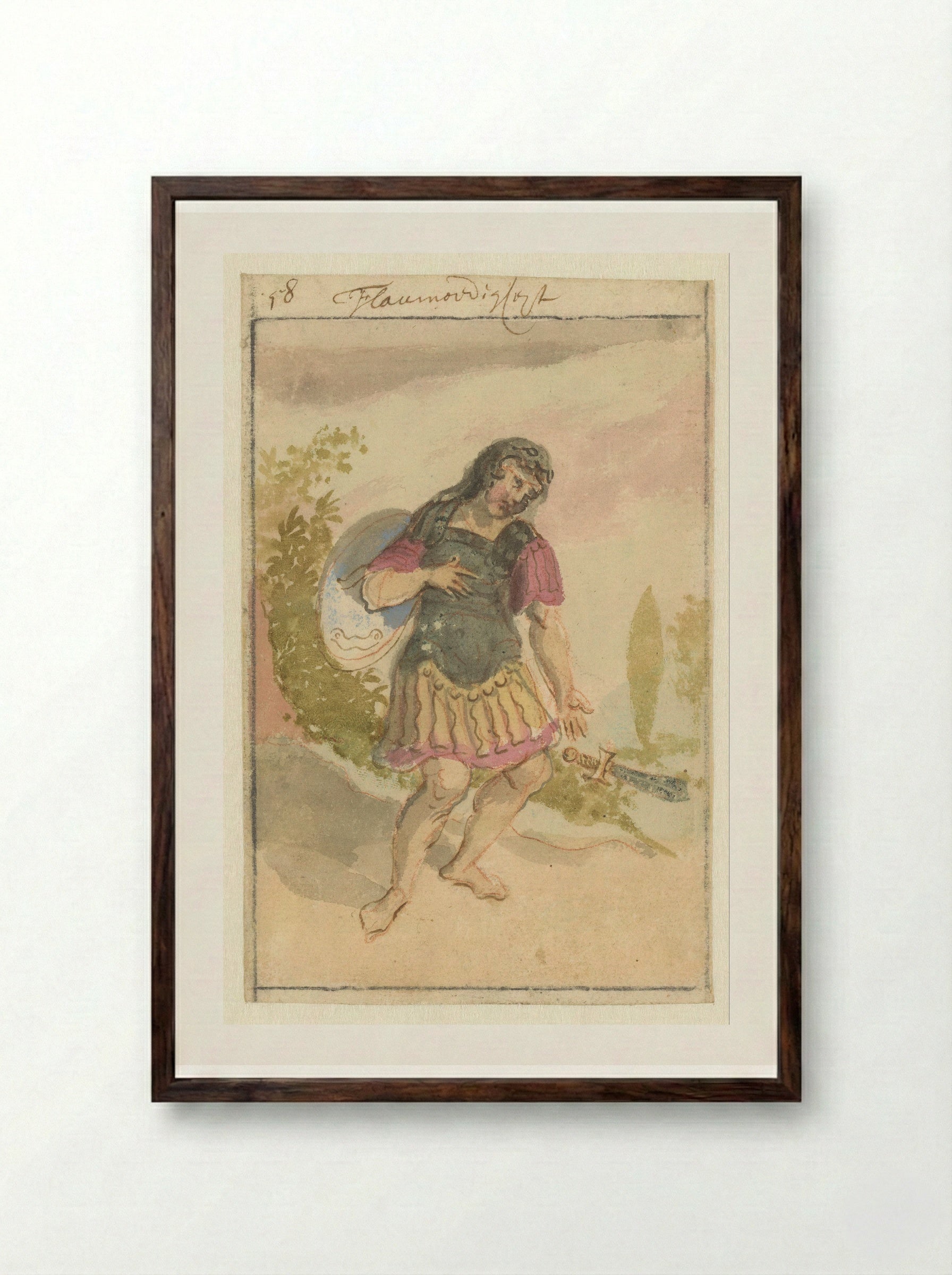 Flauwmoedigheid - Pieter van den Berge - Framed Print Dark Wood