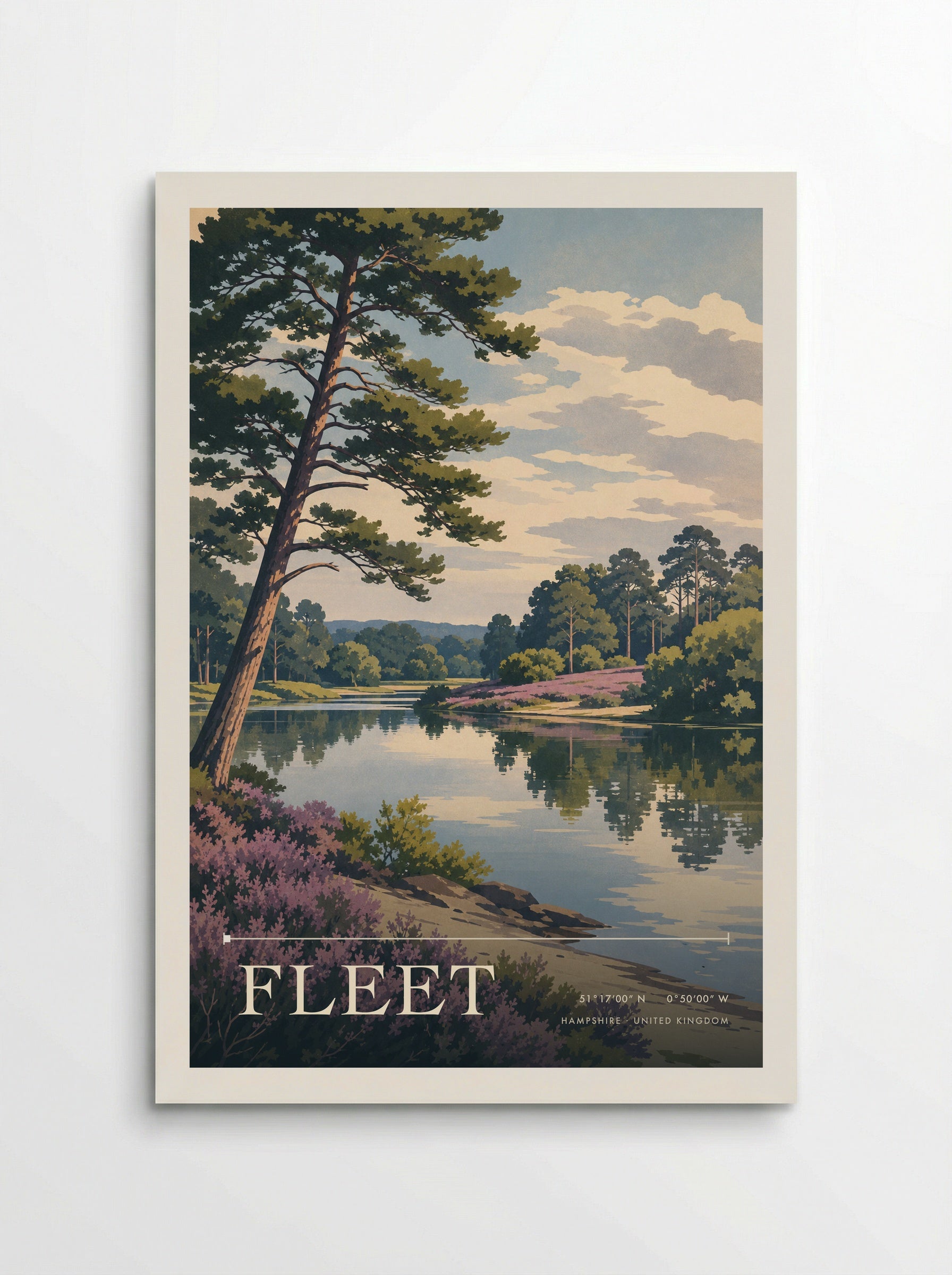 Fleet Hampshire United Kingdom Travel Poster - Poster