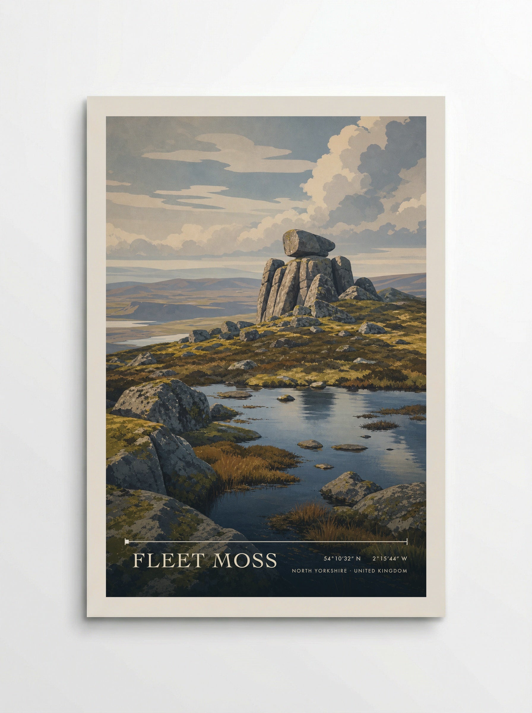 Fleet Moss North Yorkshire United Kingdom Travel Poster - Poster