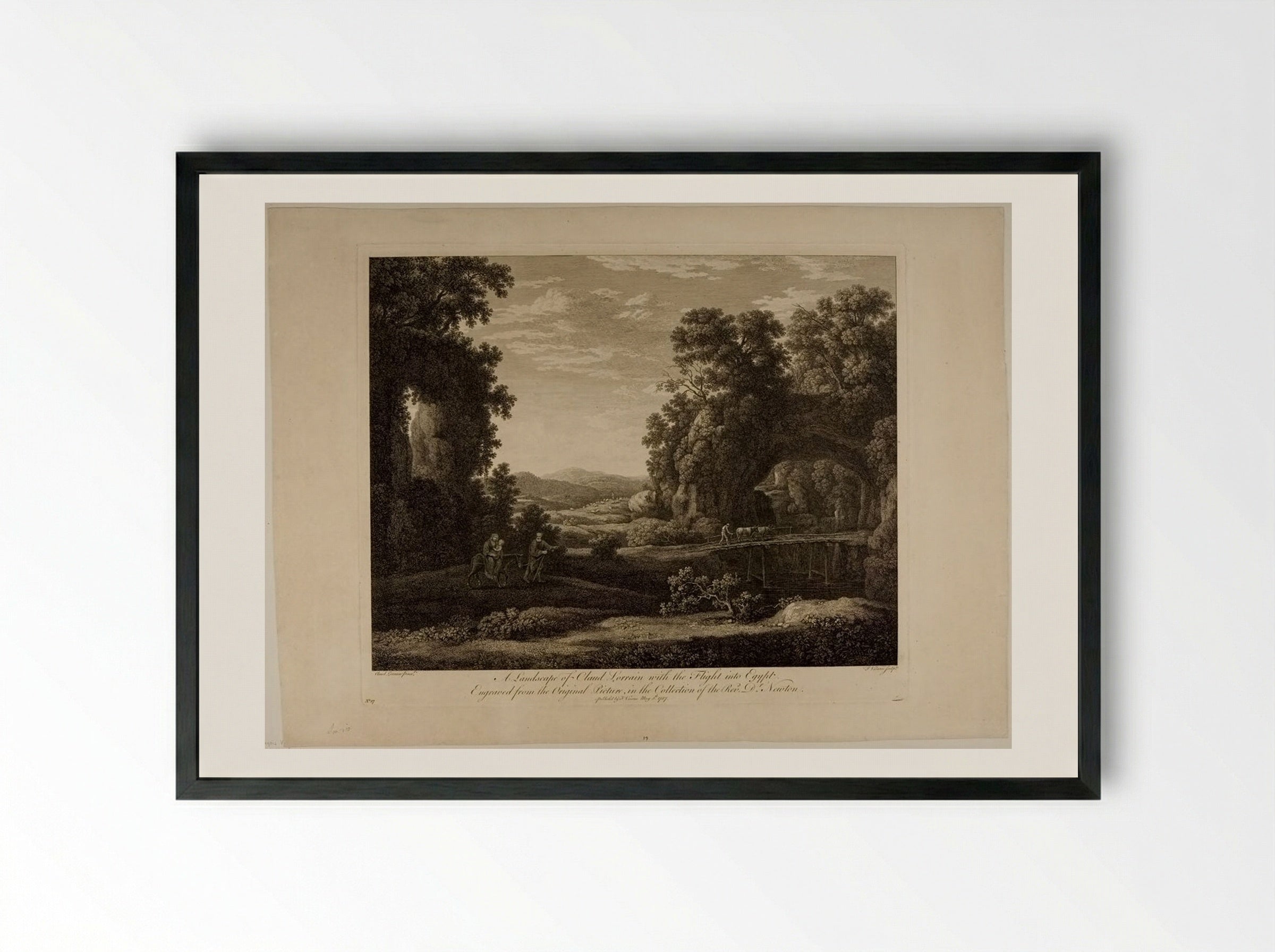 Flight into Egypt - François Vivares - Framed Print Black