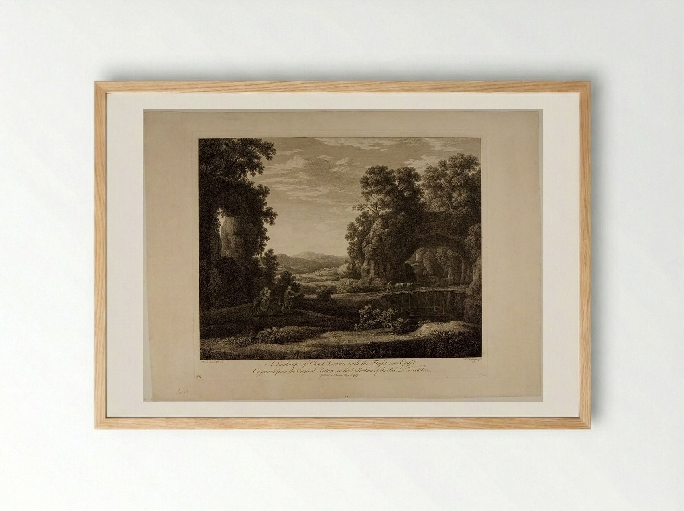 Flight into Egypt - François Vivares - Framed Print Wood