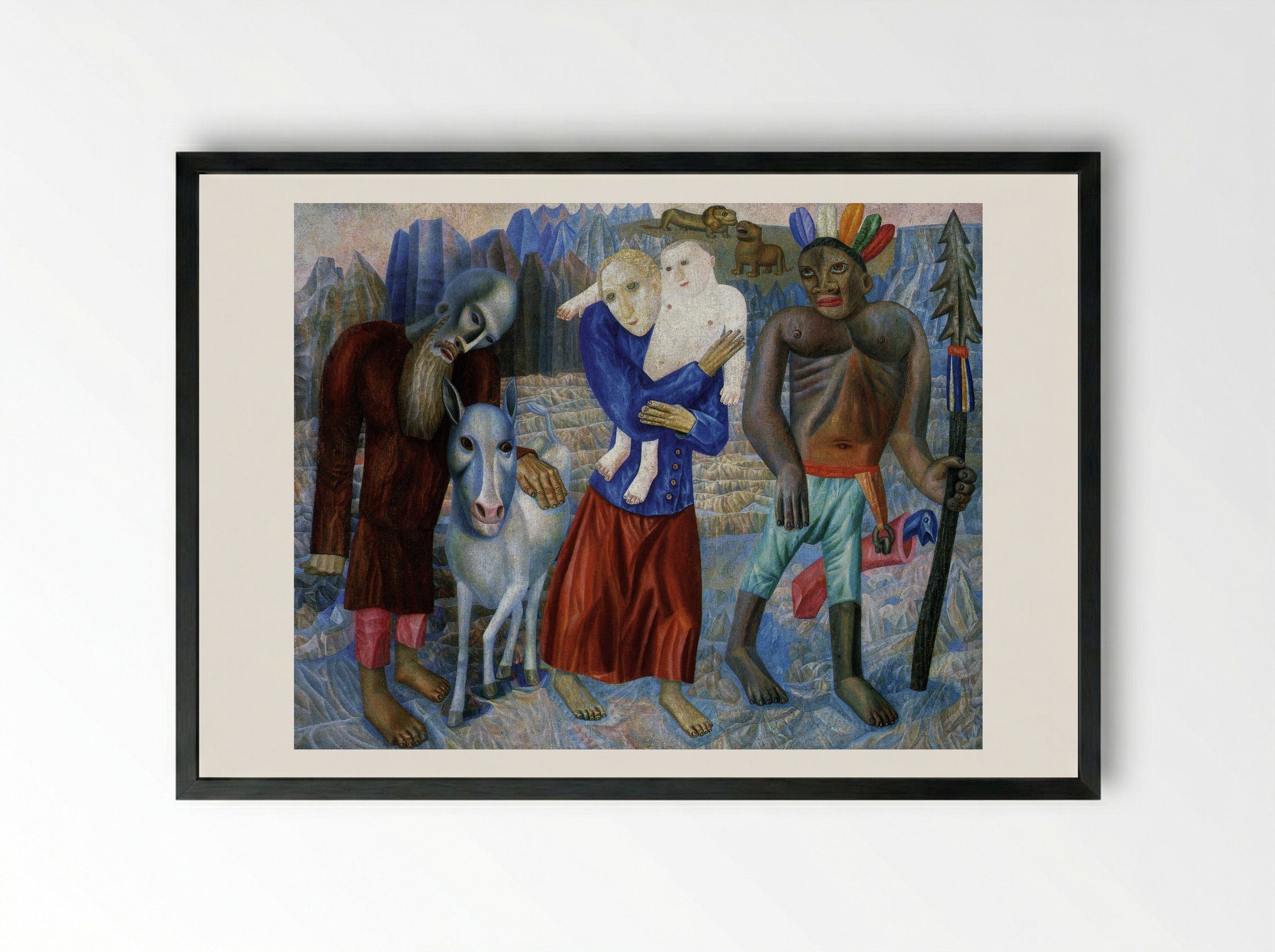 Flight to Egypt - Pavel Filonov - Framed Print Black