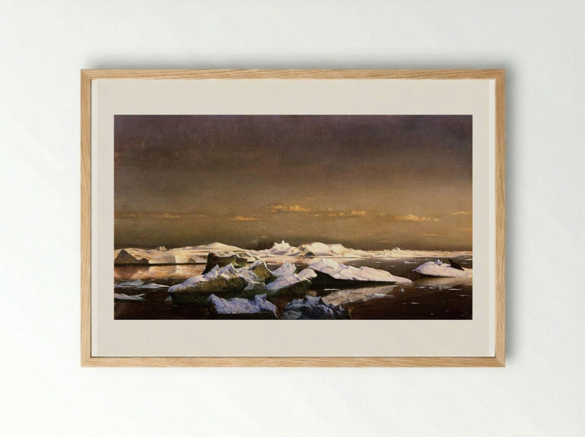 Floe-Ice - William Bradford - Framed Print Wood