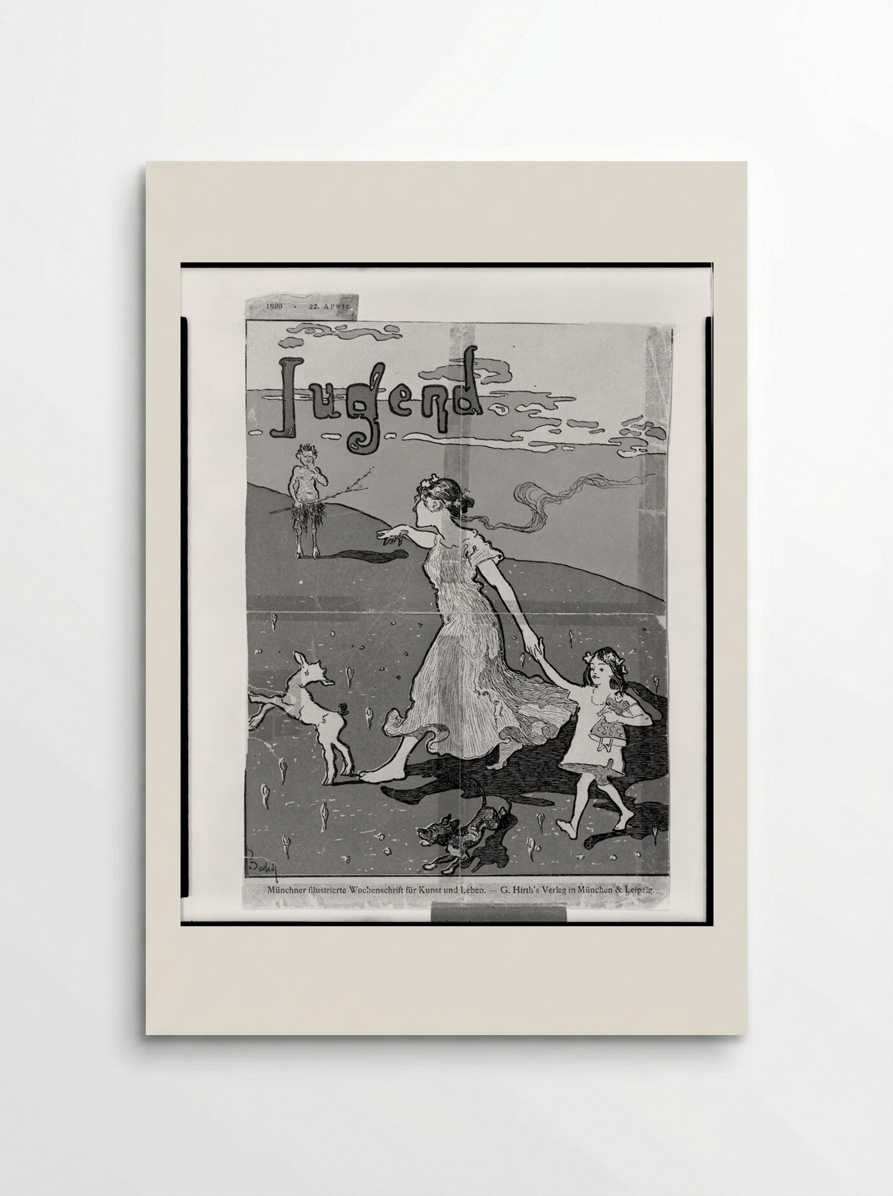 Flora and Pan, from Jugend - Ernst Barlach - Poster