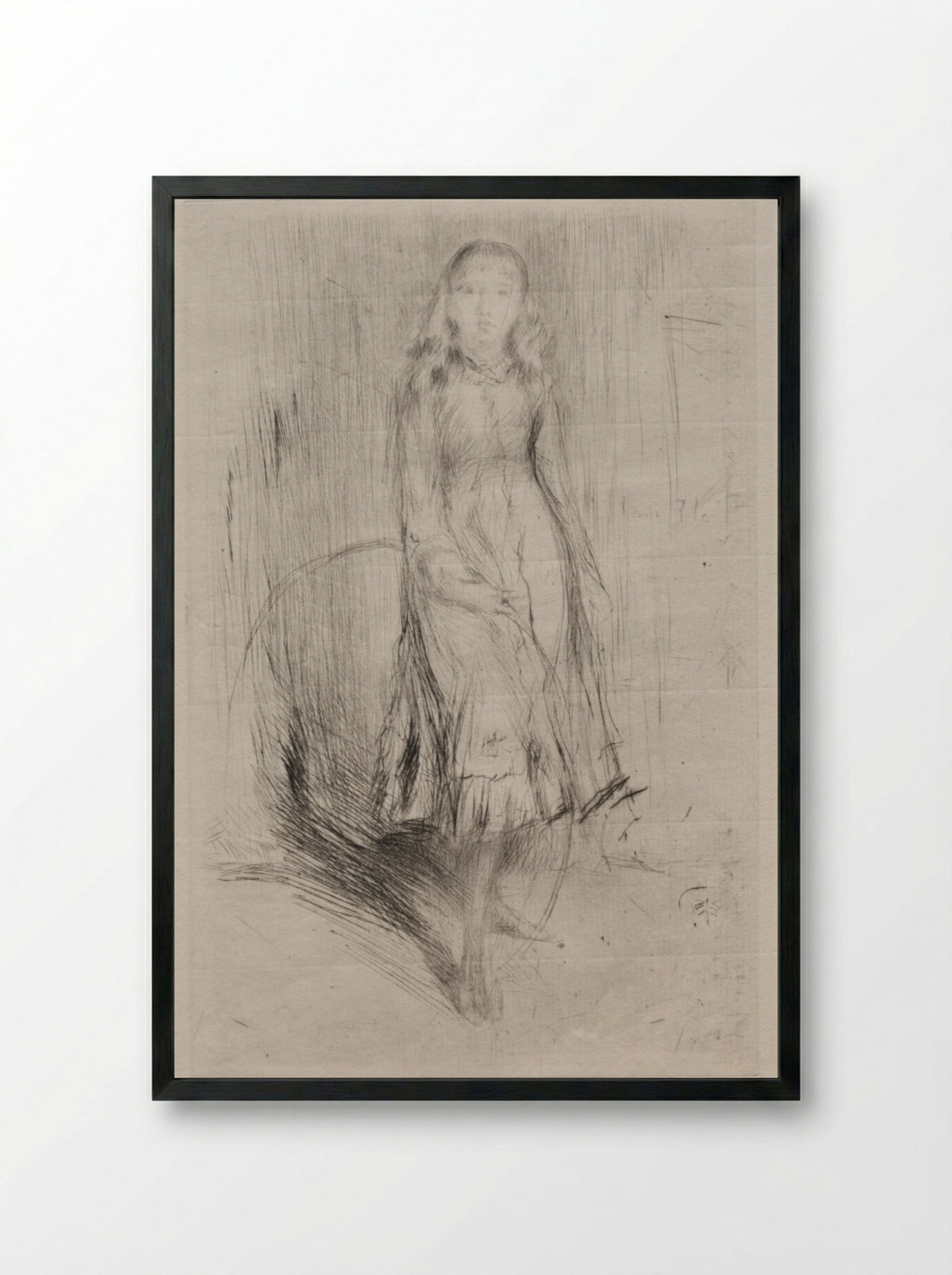 Florence Leyland - James McNeill Whistler - Framed Print Black