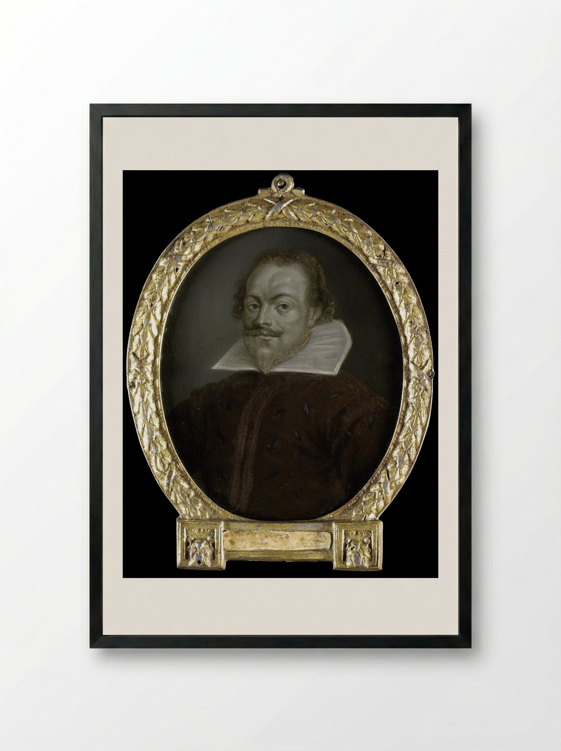 Florentius Schoonhoven (1594-1648) - Arnoud van Halen - Framed Print Black