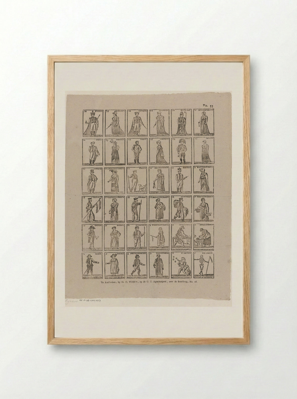 Floskaartjes - Jacobus Wendel - Framed Print Wood