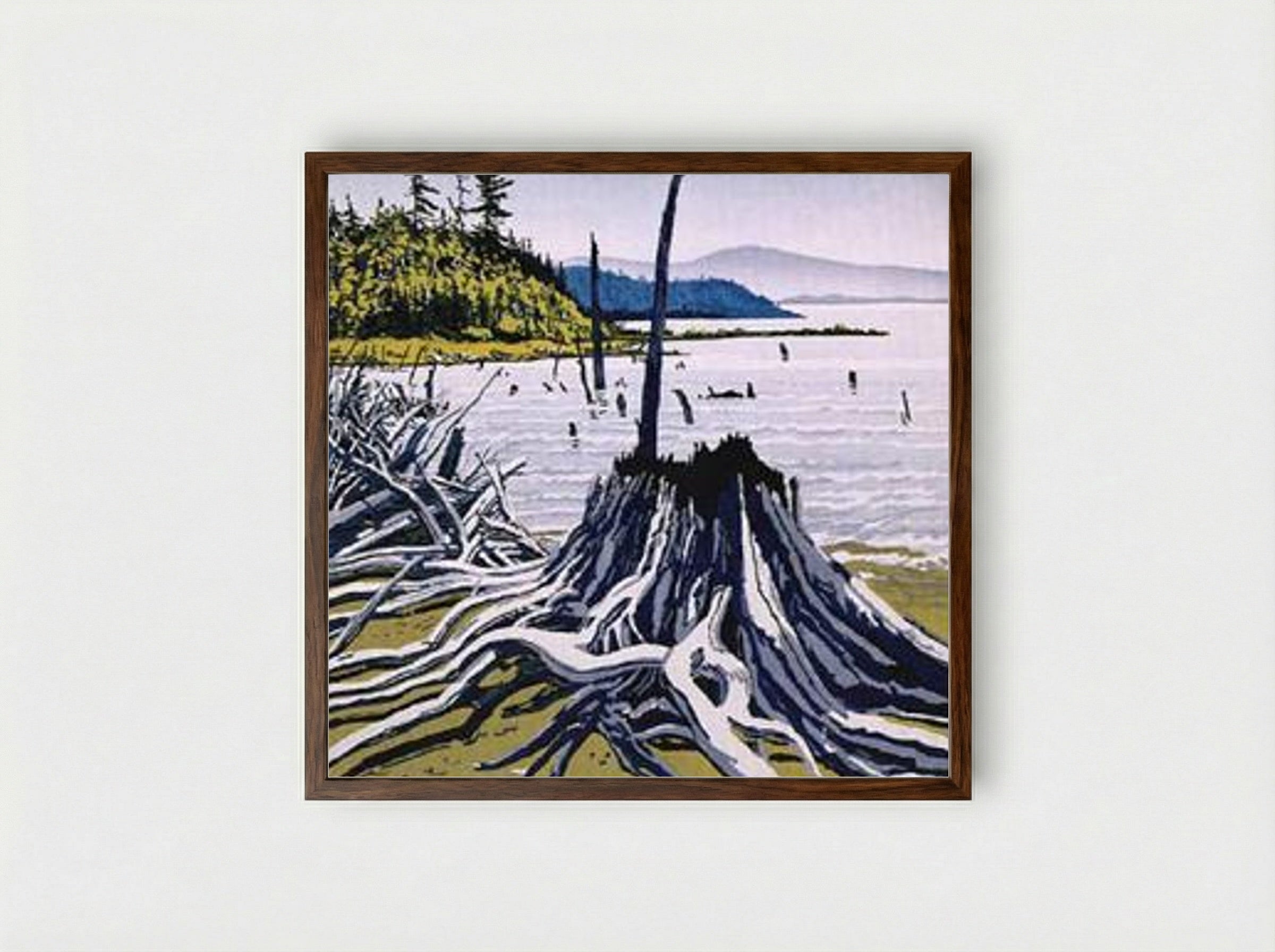 Flotsam-Allagash - Neil Welliver - Framed Print Dark Wood