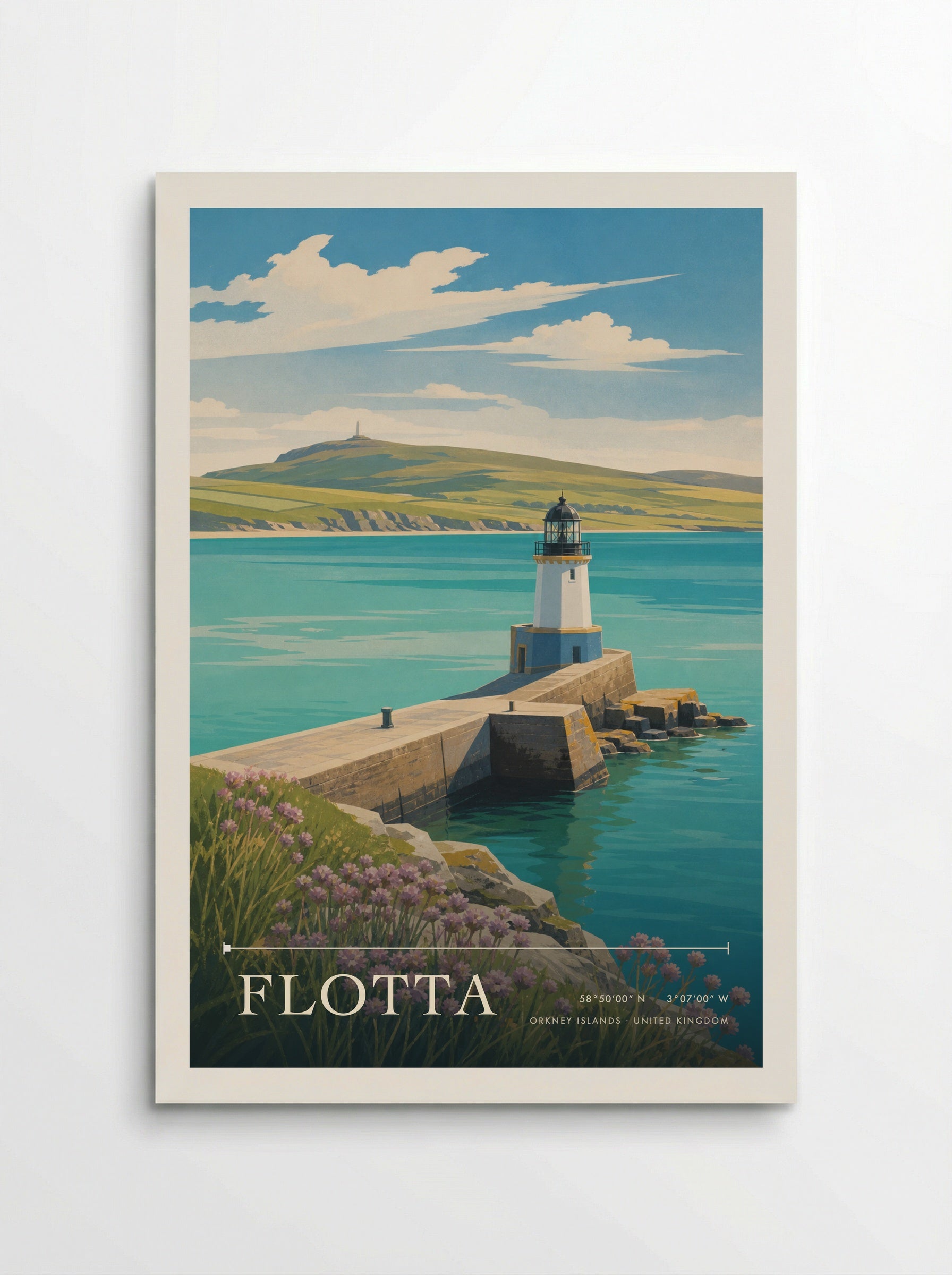 Flotta Orkney Islands United Kingdom Travel Poster - Poster