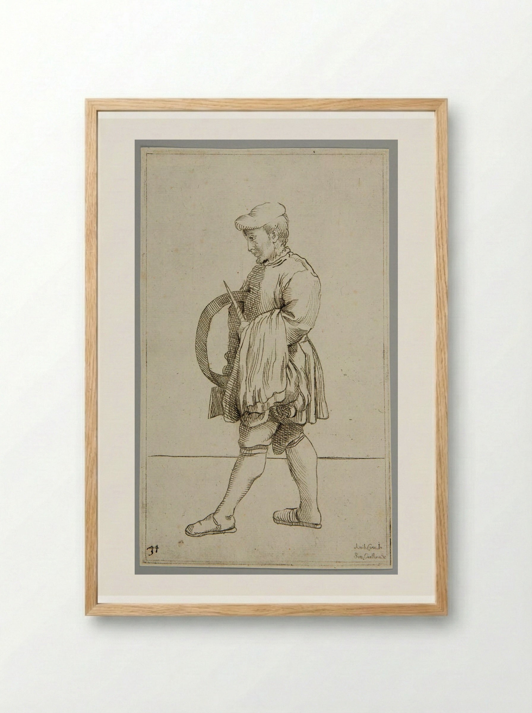 Flour Sifter!, plate 34 - Simon Guillain - Framed Print Wood